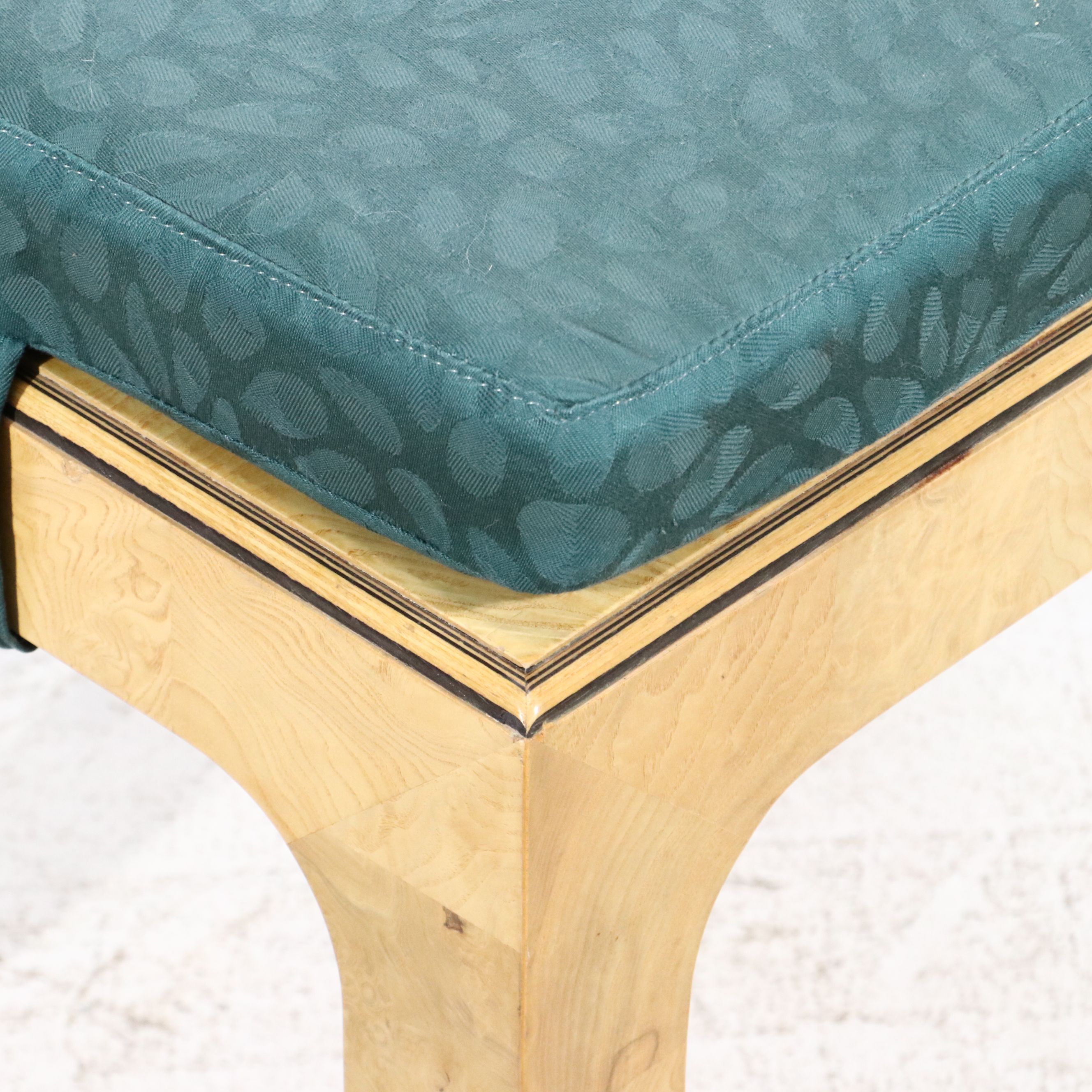 Henredon Wood Cushioned Ottoman Pair