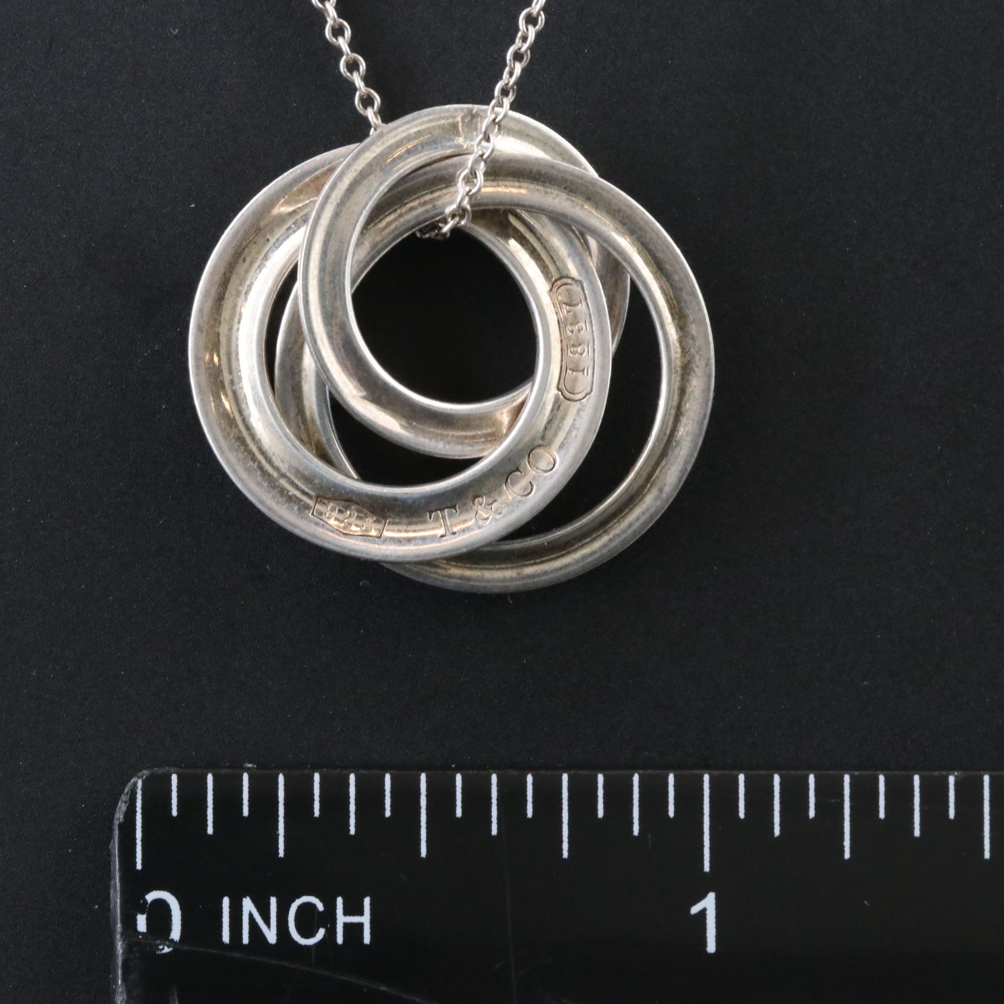 Tiffany & Co.  1837 Sterling Interlocking Circles Necklace