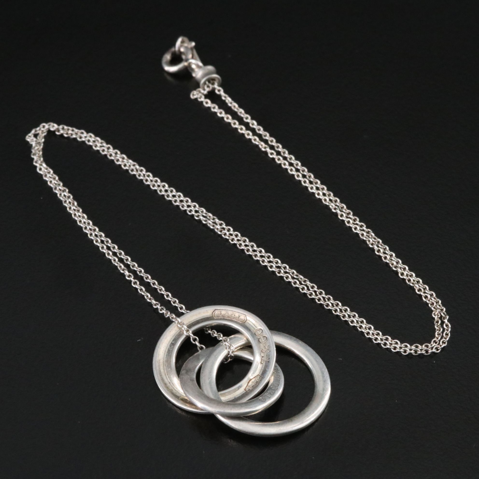 Tiffany & Co.  1837 Sterling Interlocking Circles Necklace