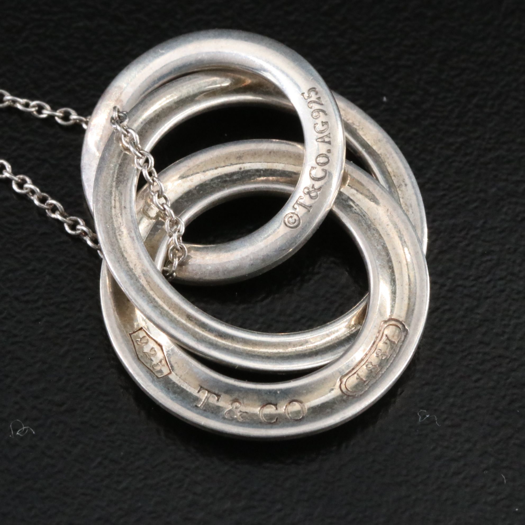 Tiffany & Co.  1837 Sterling Interlocking Circles Necklace