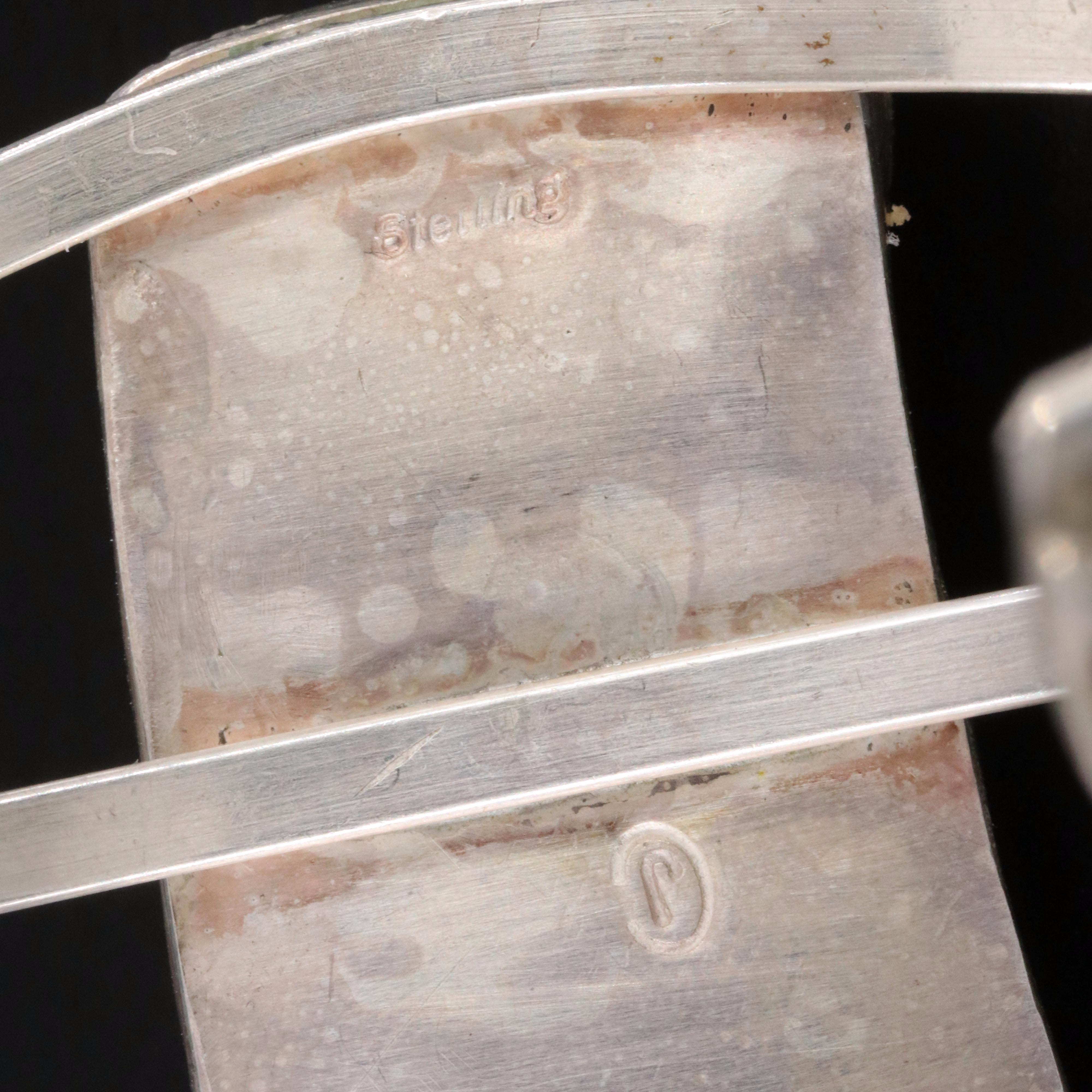 Sterling Malachite Cuff Bracelet