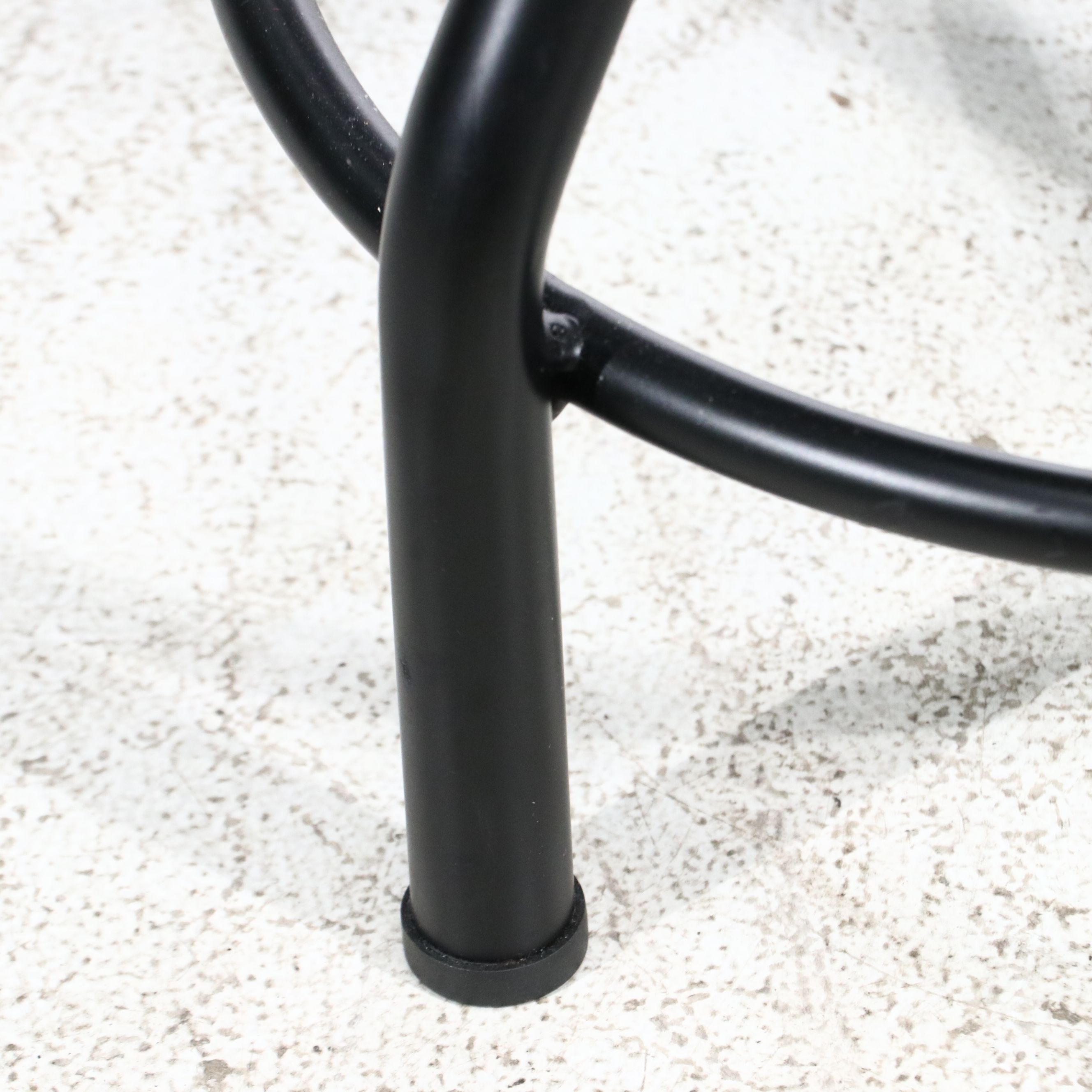 Industrial Style Orange Leather Barstool Pair