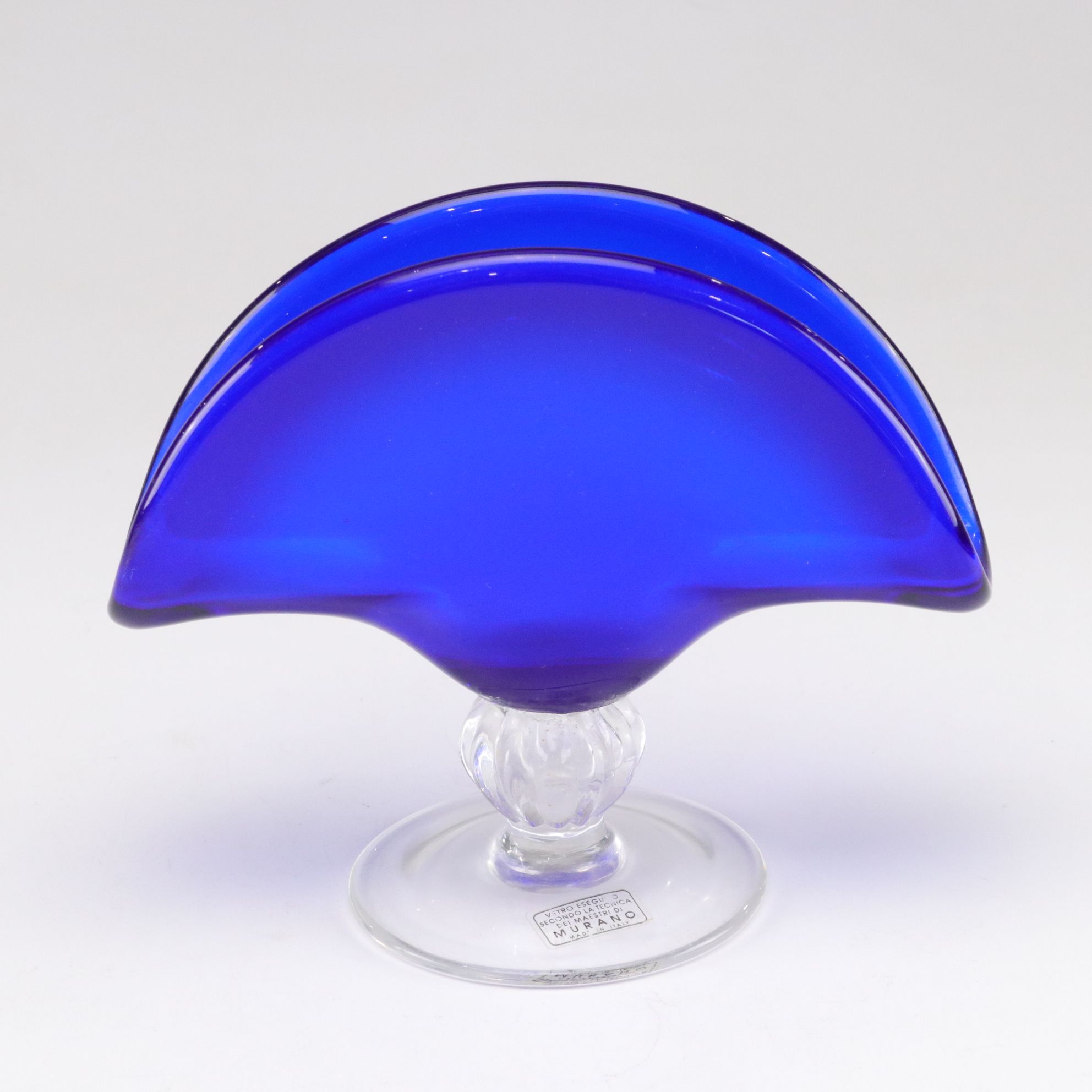 Murano Glass Napkin Holder with Italian Crystal Bowl & Glasses