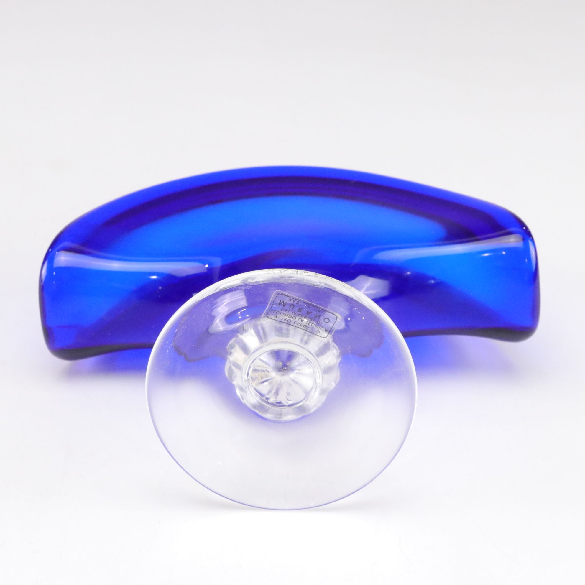 Murano Glass Napkin Holder with Italian Crystal Bowl & Glasses