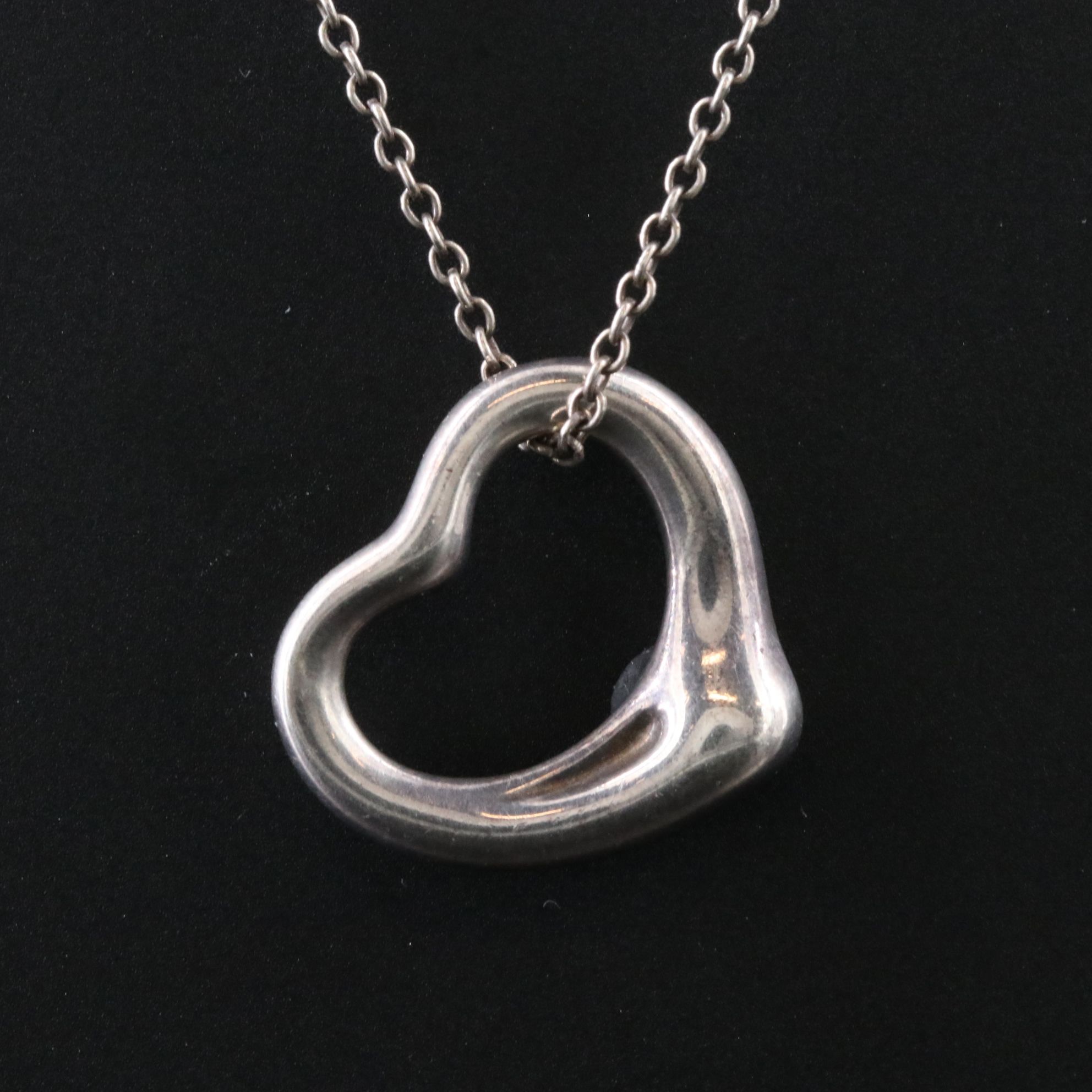 Elsa Peretti for Tiffany & Co. Sterling Open Heart Necklace
