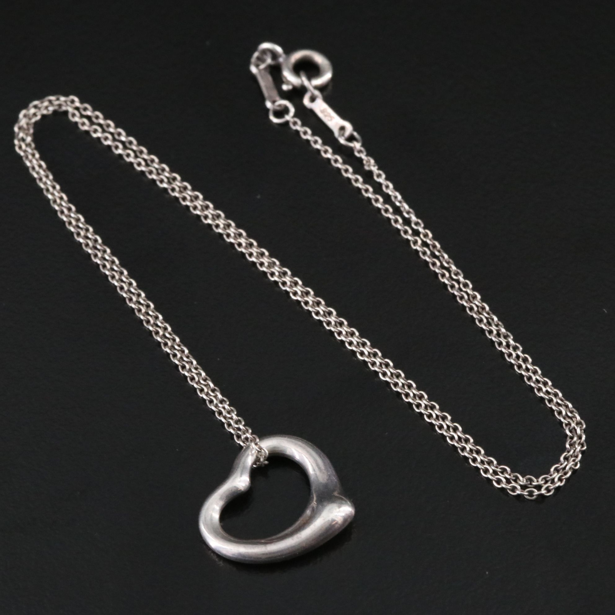 Elsa Peretti for Tiffany & Co. Sterling Open Heart Necklace