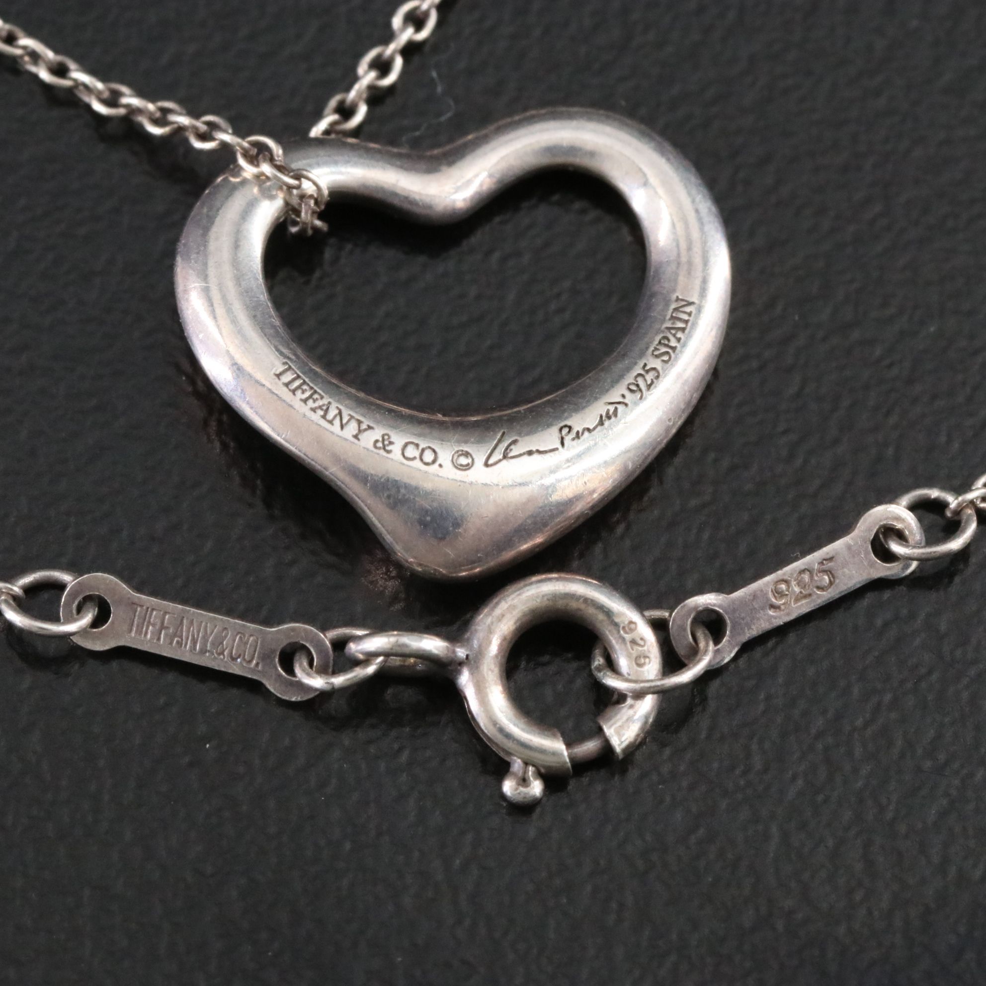 Elsa Peretti for Tiffany & Co. Sterling Open Heart Necklace