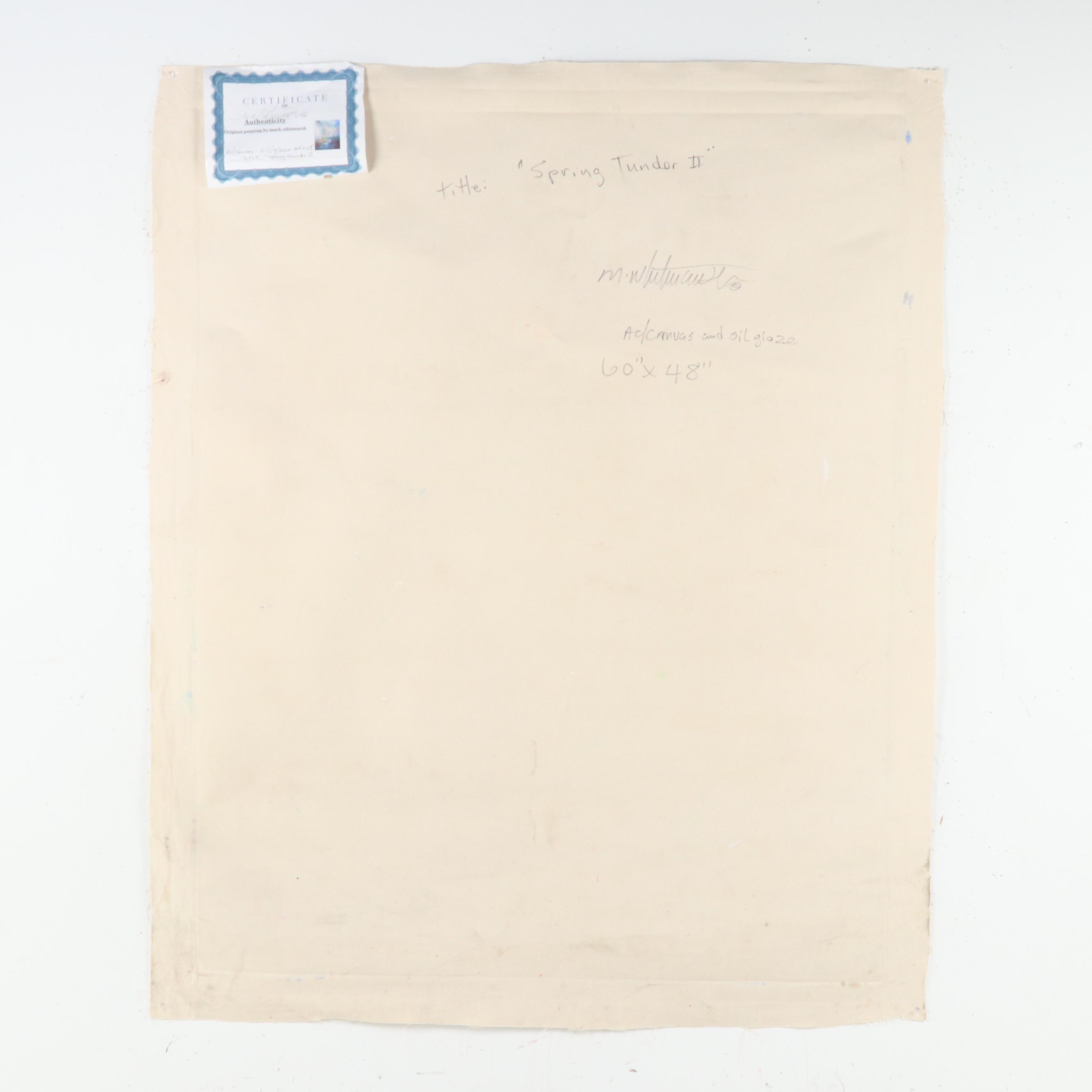 Mark Whitmarsh Abstract Acrylic Painting "Spring Thunder II," 2025