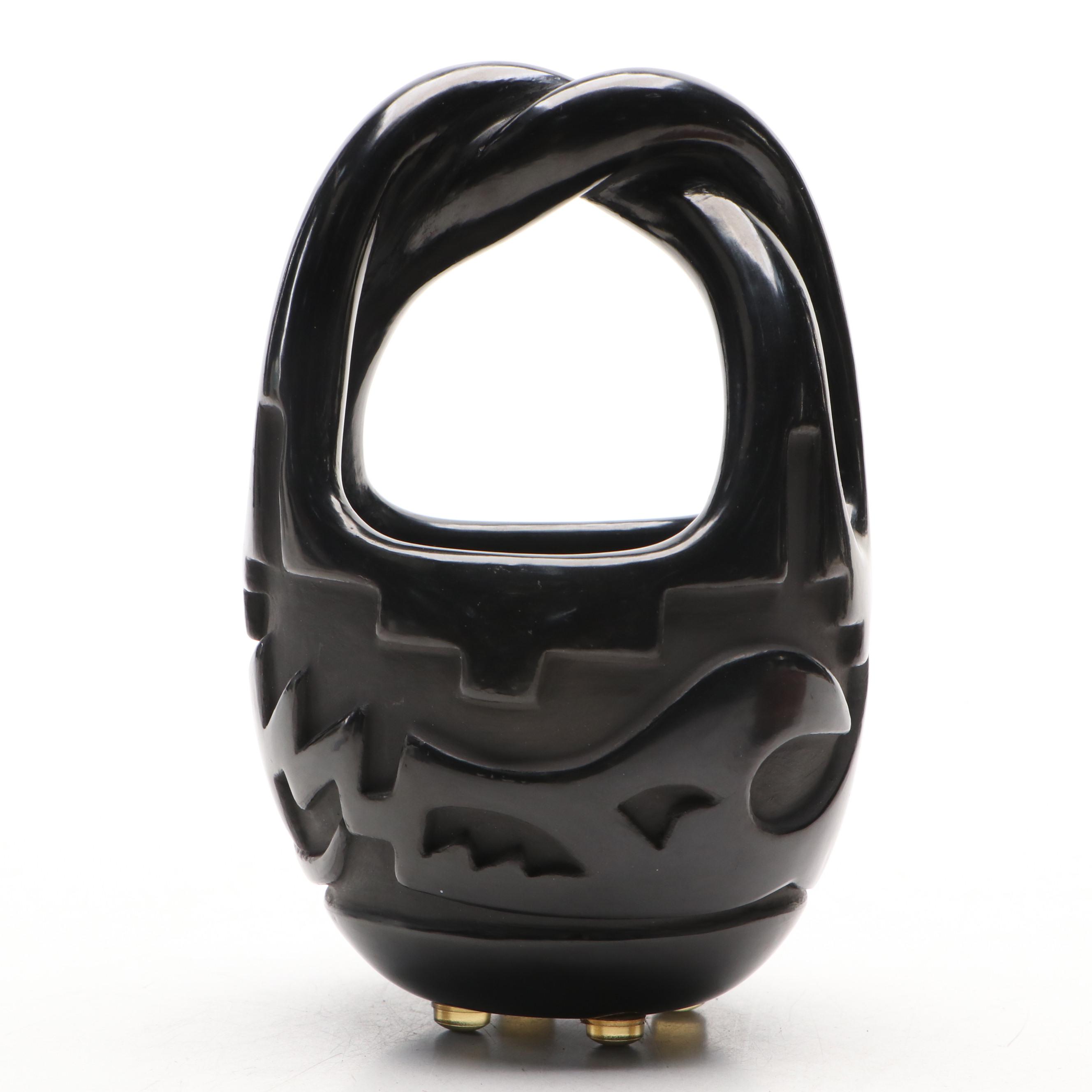 Madeline Naranjo and Linda Silva Santa Clara Pueblo Carved Pottery Bowls