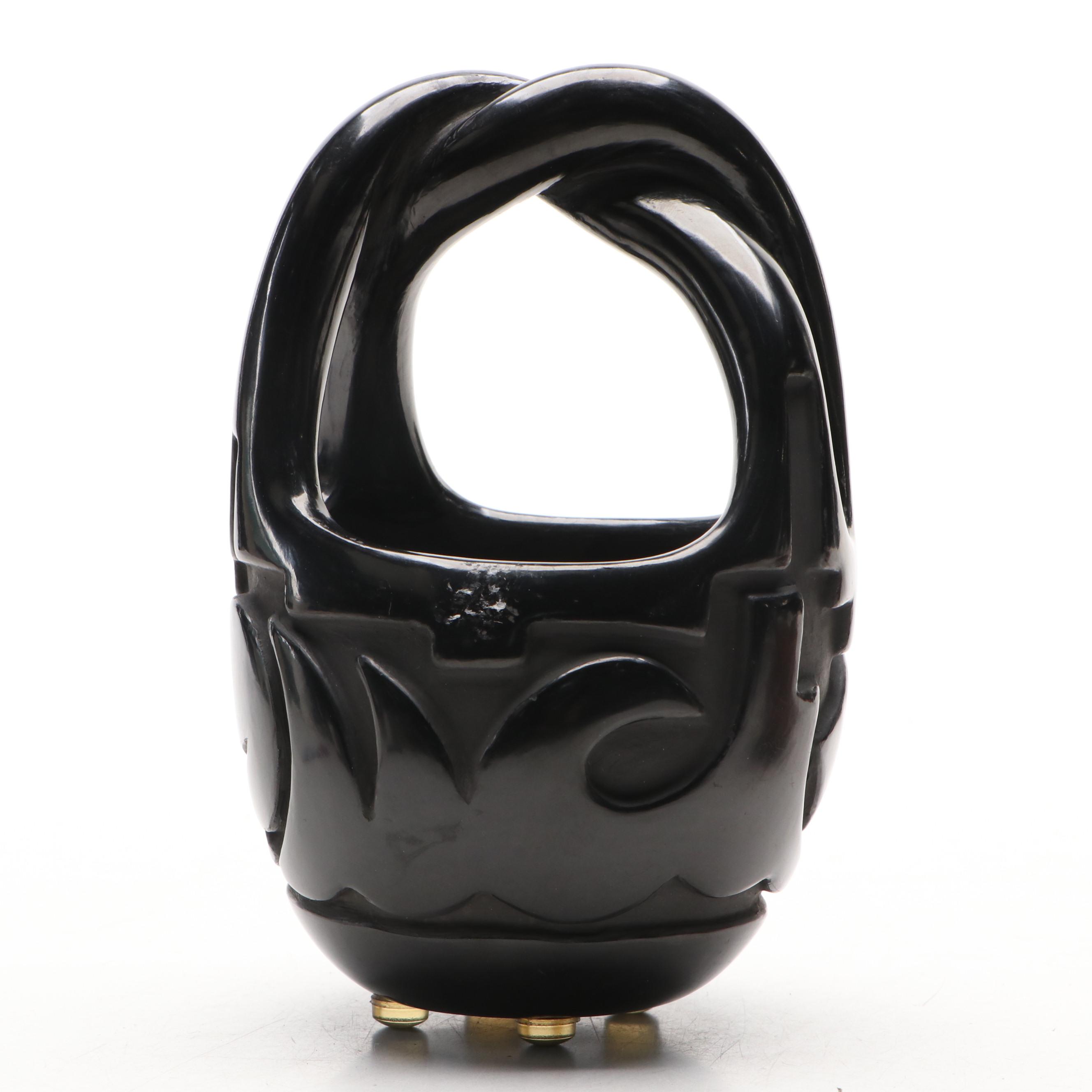 Madeline Naranjo and Linda Silva Santa Clara Pueblo Carved Pottery Bowls