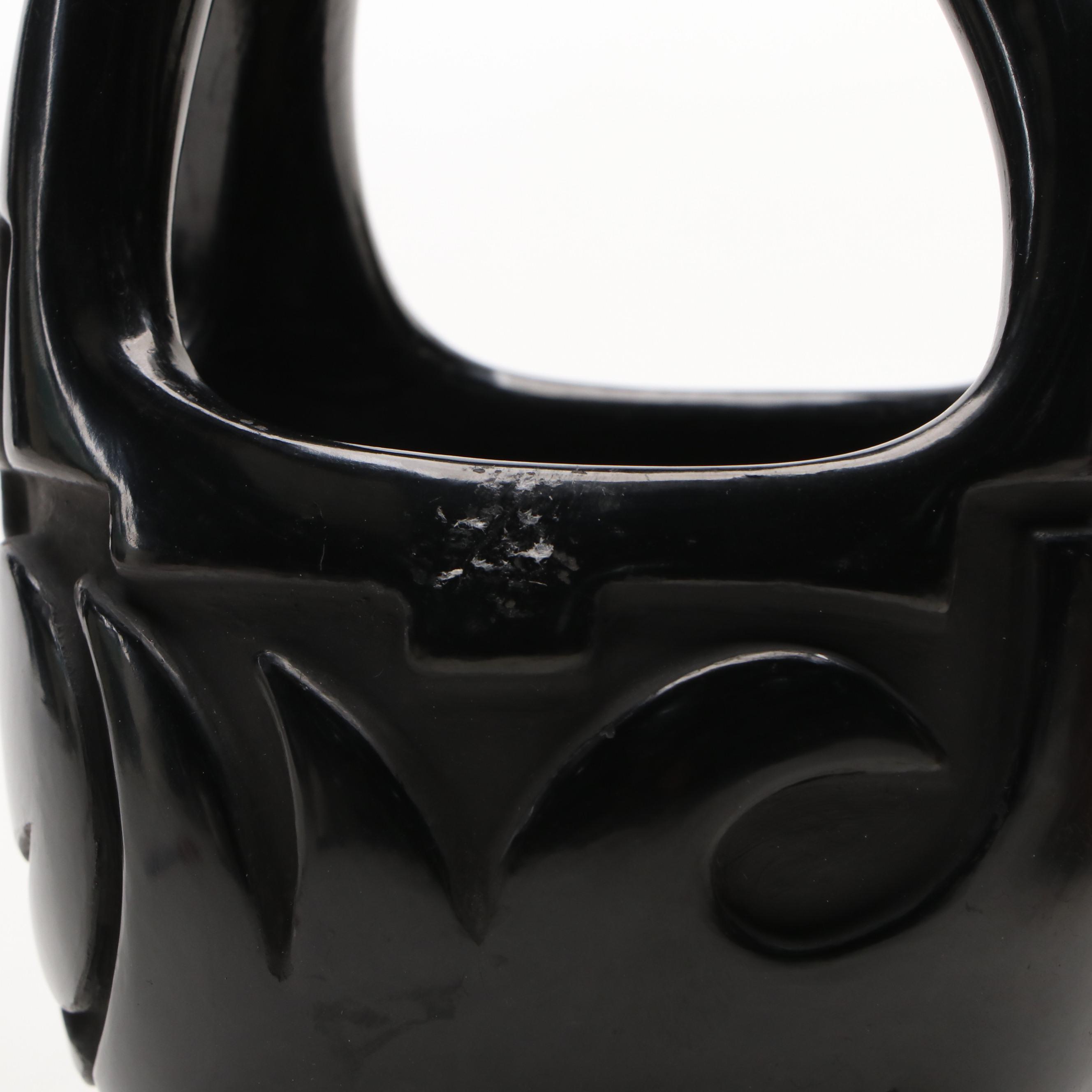 Madeline Naranjo and Linda Silva Santa Clara Pueblo Carved Pottery Bowls