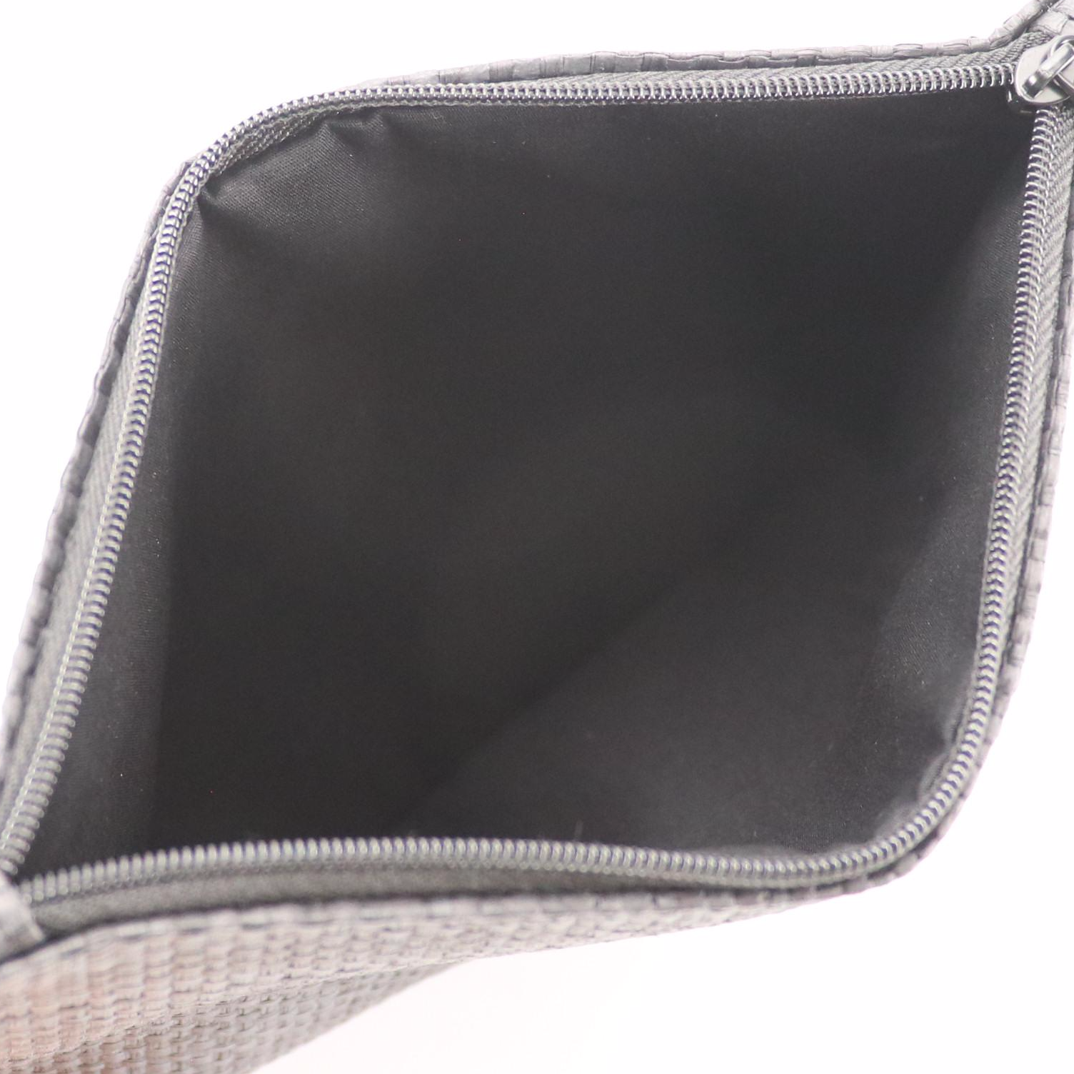 Chanel Beauté Promotional CC Zip Pouch in Black Woven Paper, With Box