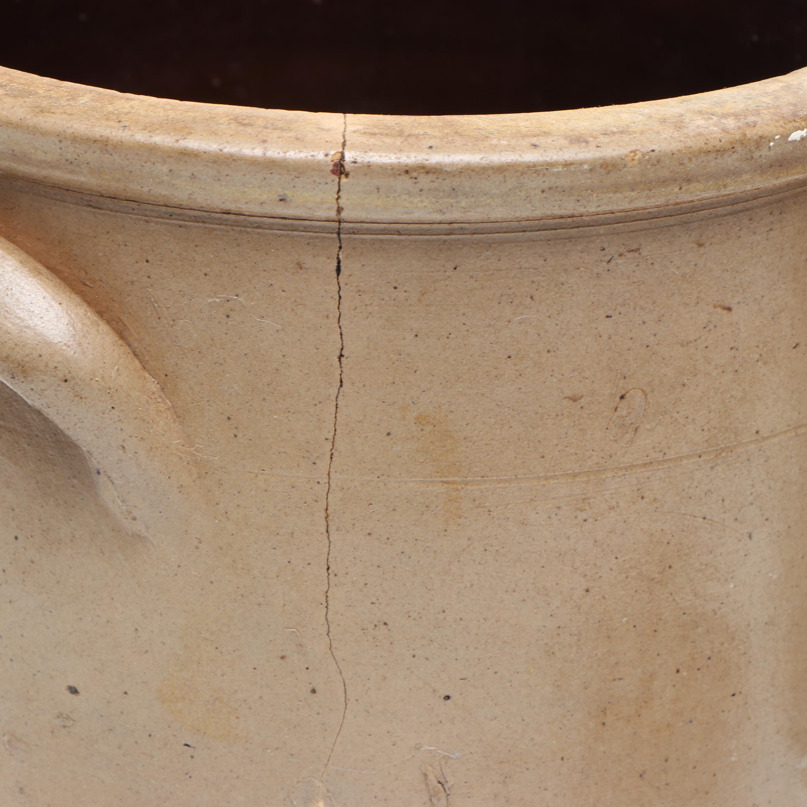 Lehman & Riedinger with Other Stoneware Crock, Mid to Late 19th Century