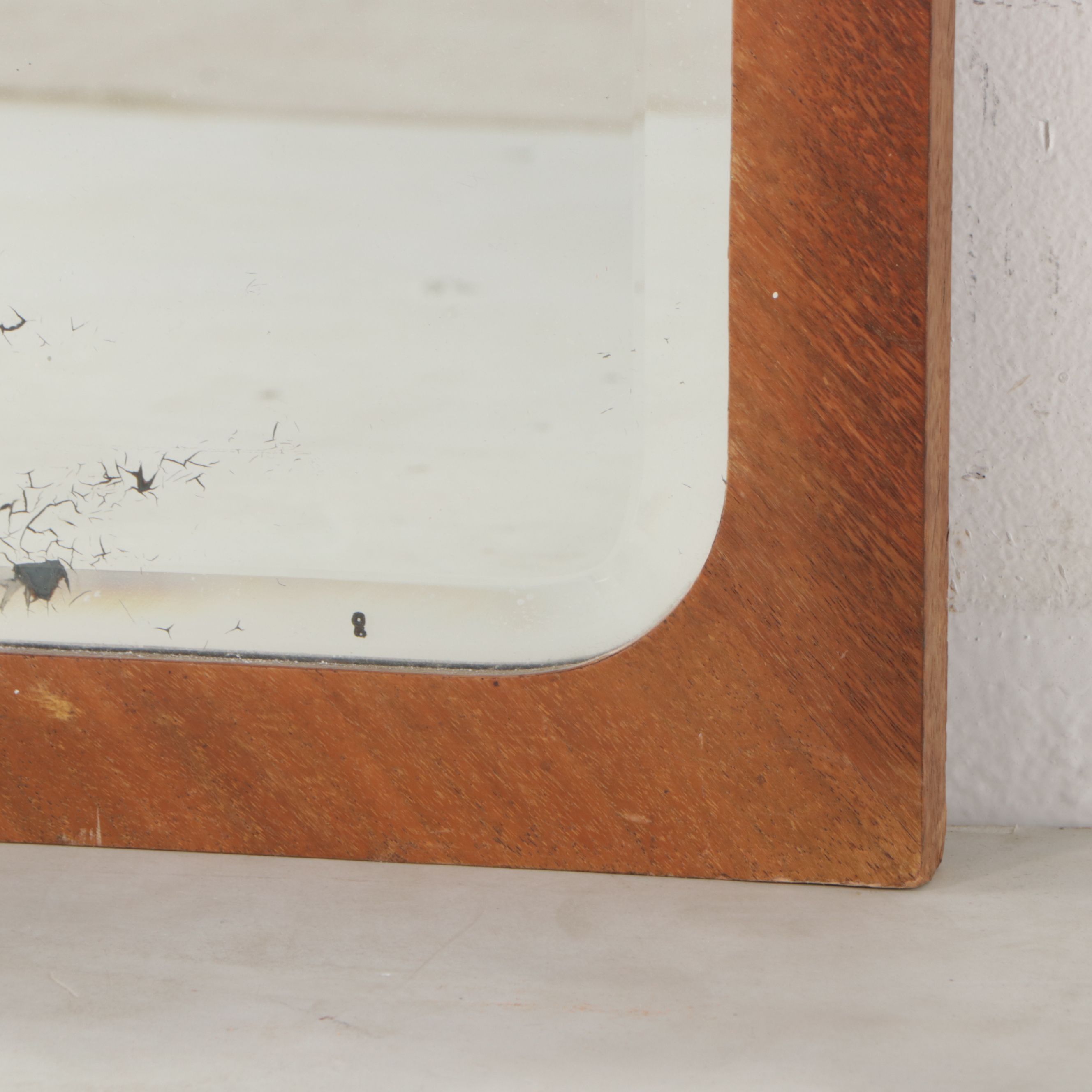 Oak Framed Full-Length Wall Mirror, 20th Century