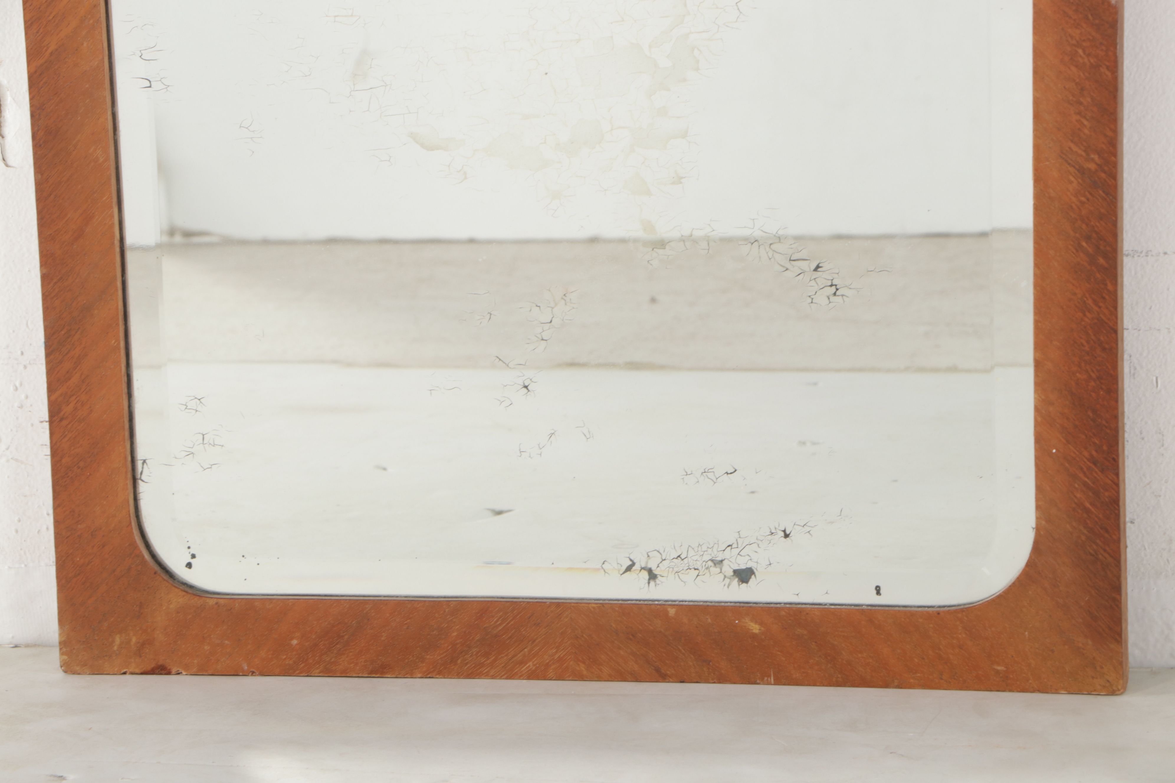 Oak Framed Full-Length Wall Mirror, 20th Century