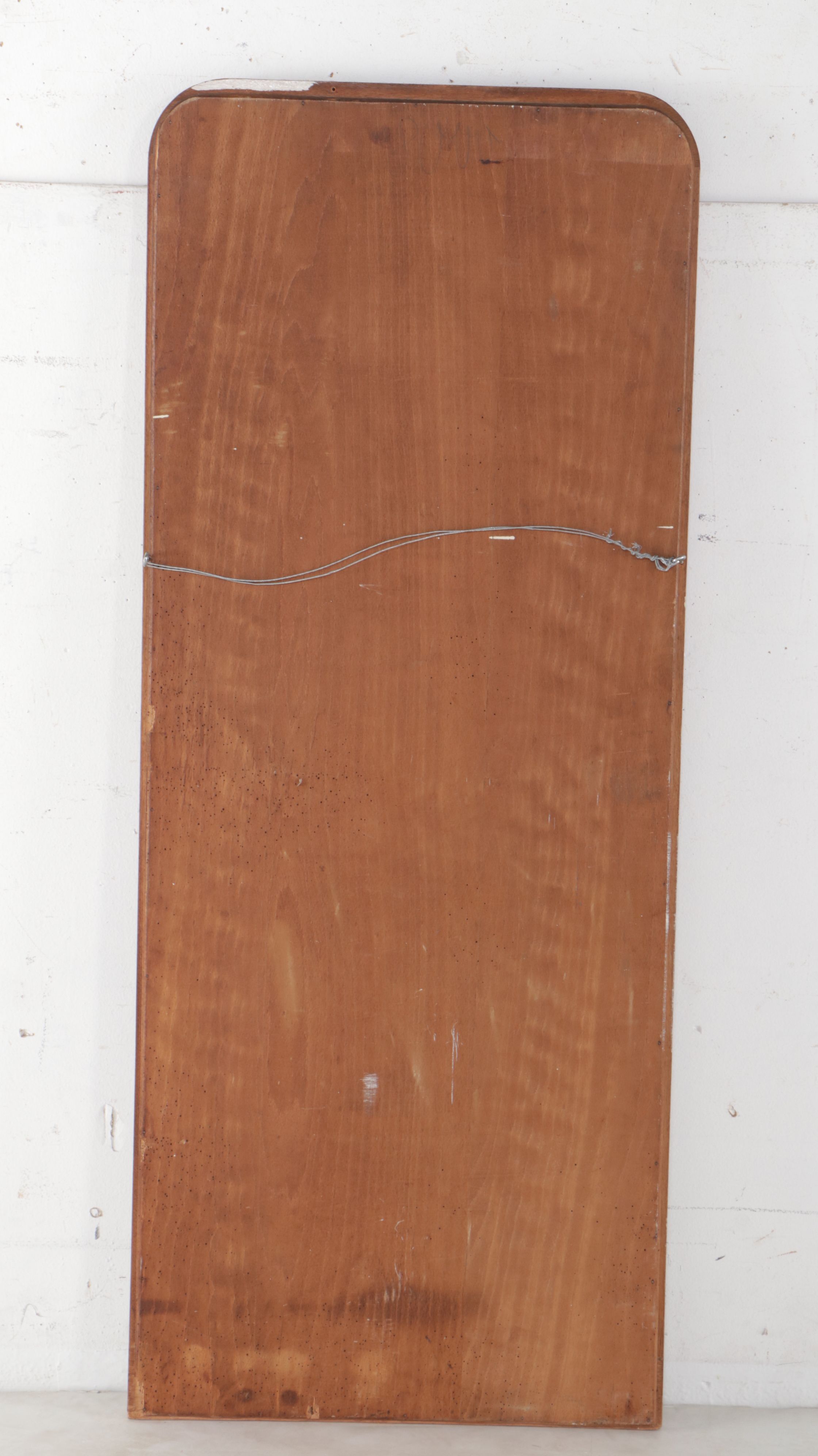 Oak Framed Full-Length Wall Mirror, 20th Century