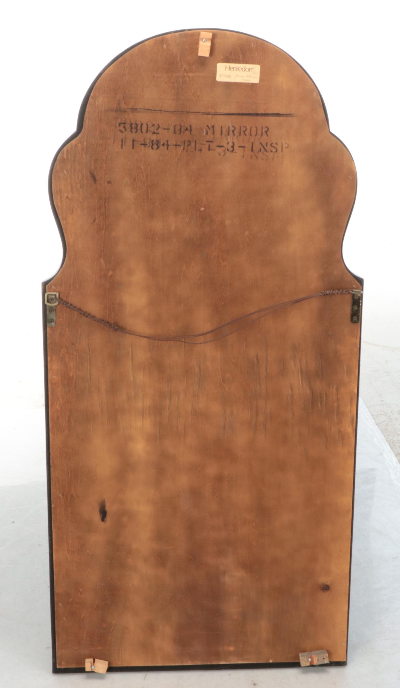 Henredon Chinoiserie Style Painted Wood Wall Mirror