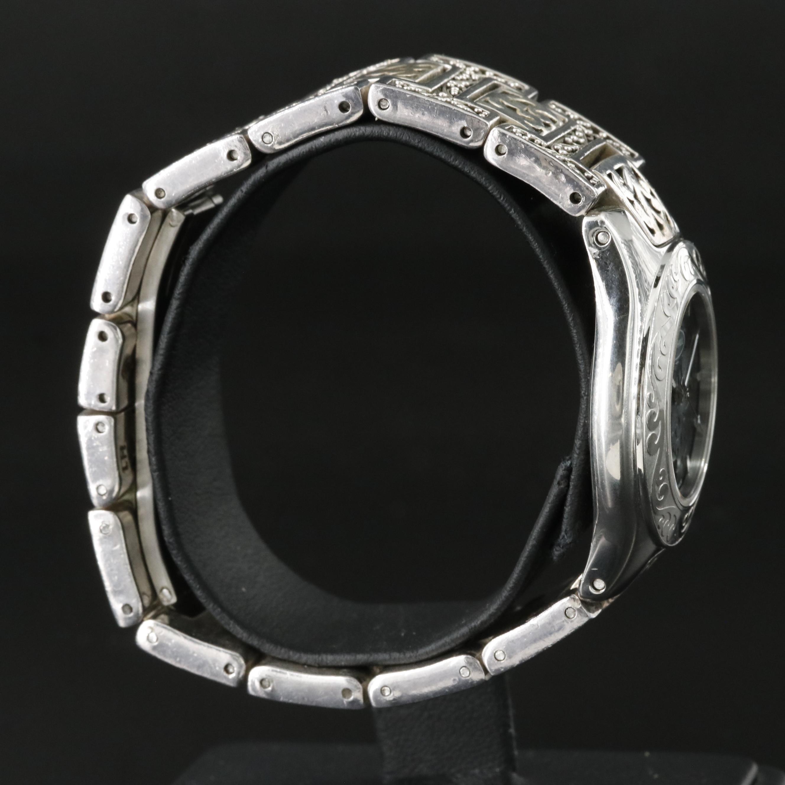 Lois Hill Engraved Sterling Silver Watch