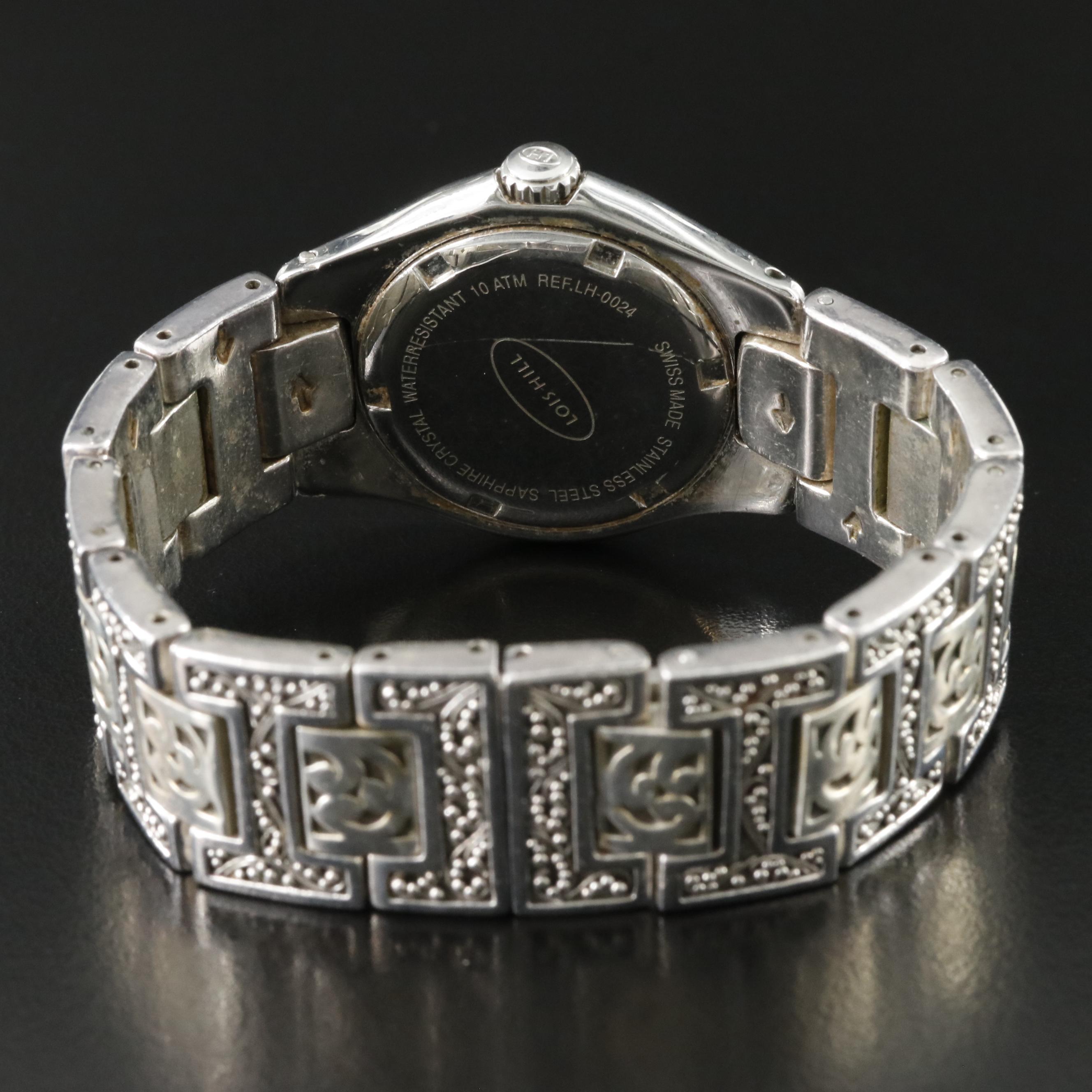 Lois Hill Engraved Sterling Silver Watch