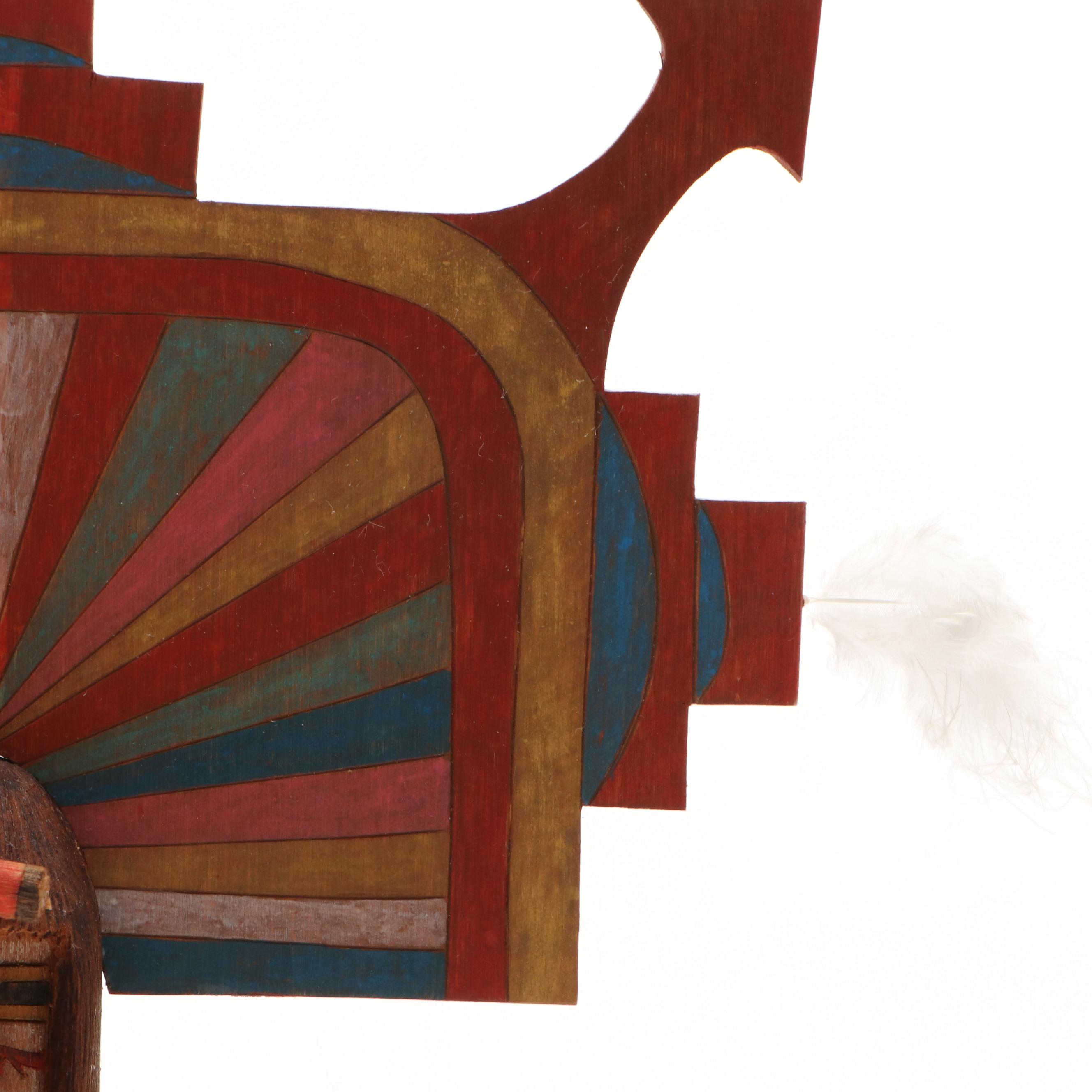 Arles Aragon Hopi "Angak'china" Long-Haired Maiden Carved Painted Wood Katsina