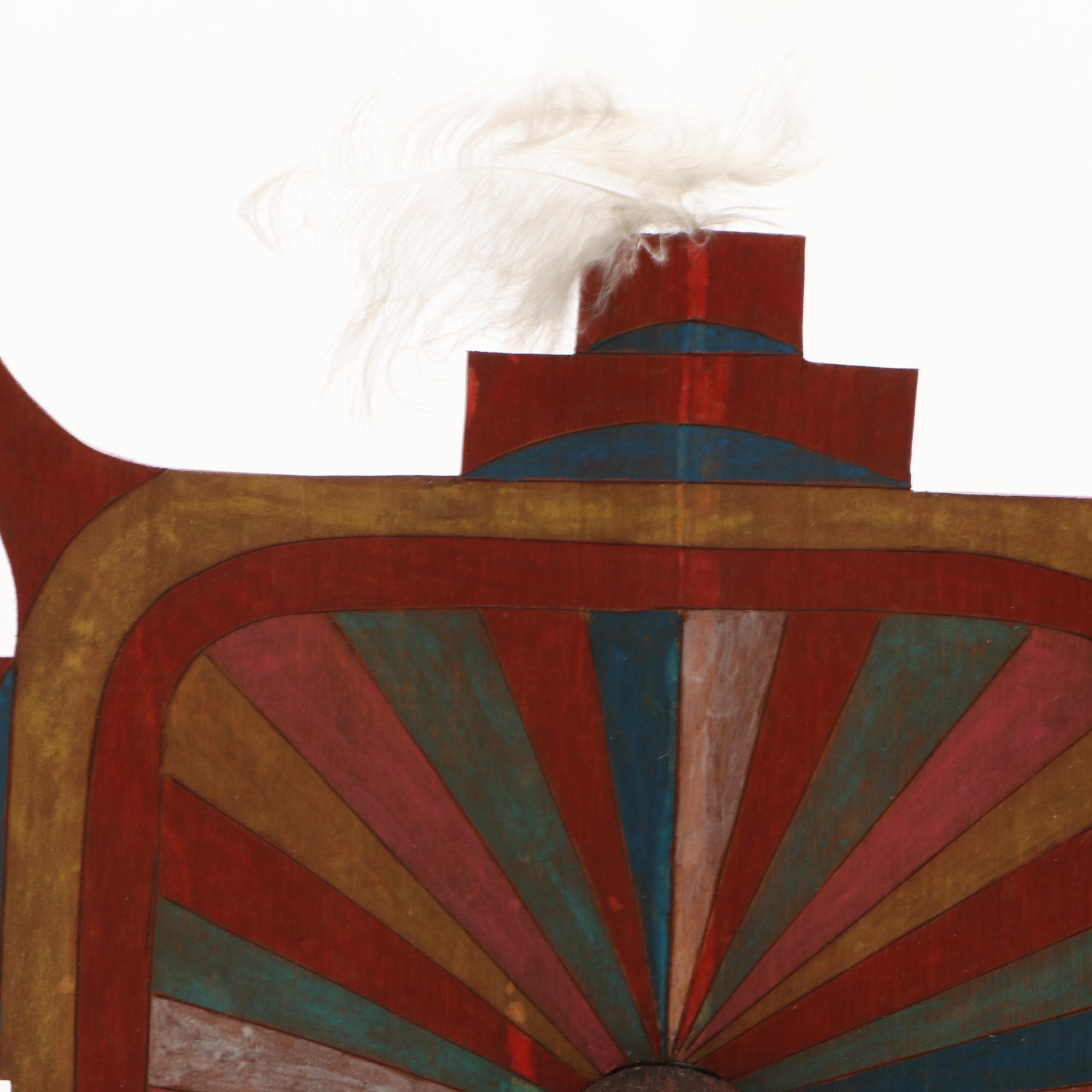 Arles Aragon Hopi "Angak'china" Long-Haired Maiden Carved Painted Wood Katsina