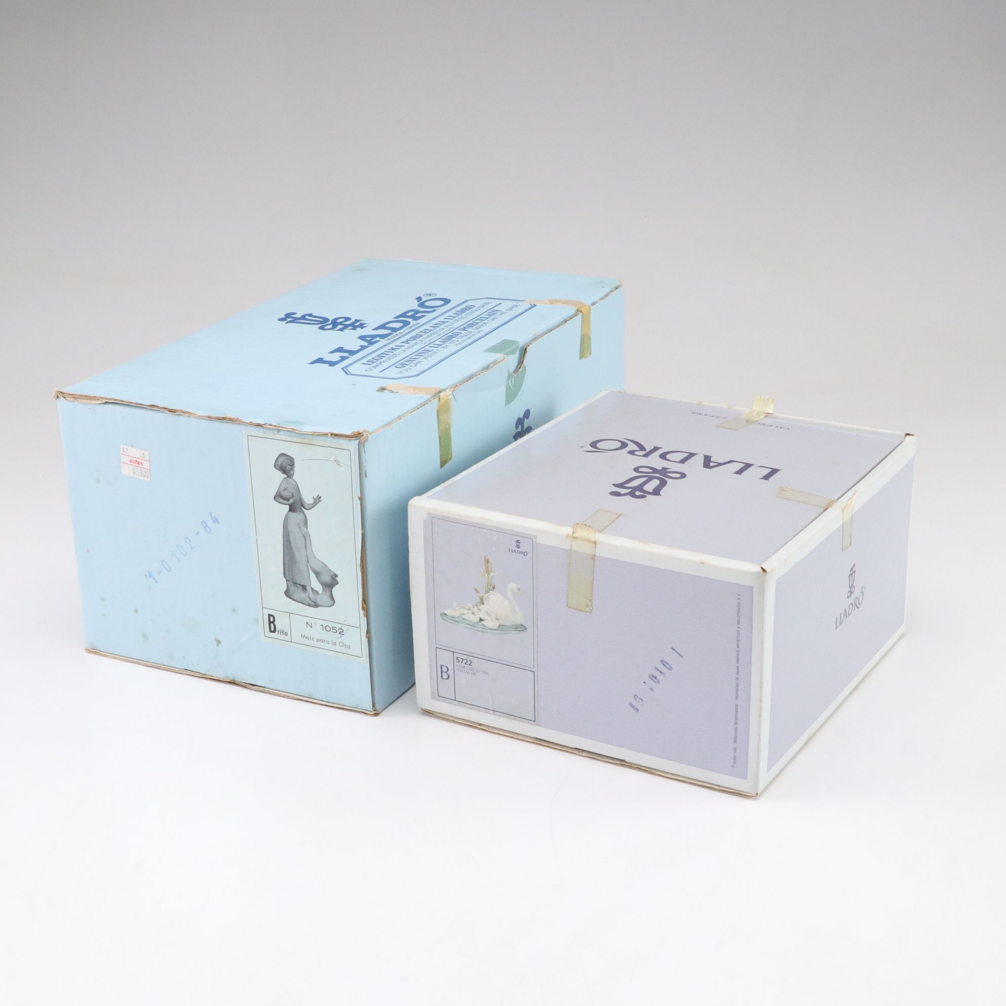 Lladró "Follow Me" and "Girl with Ducks" Porcelain Figurines