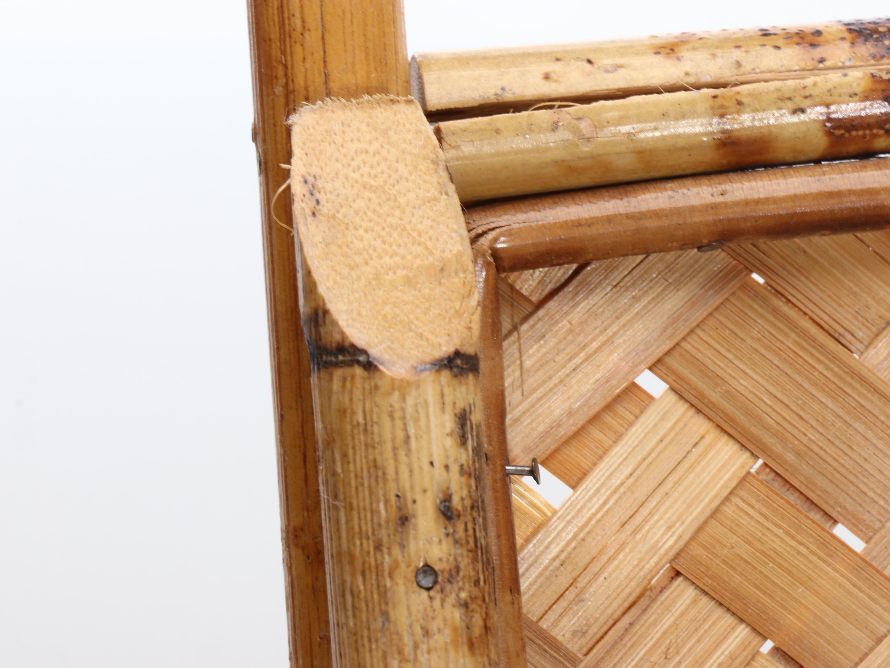 Lacquered Bamboo and Wicker Magazine Racks