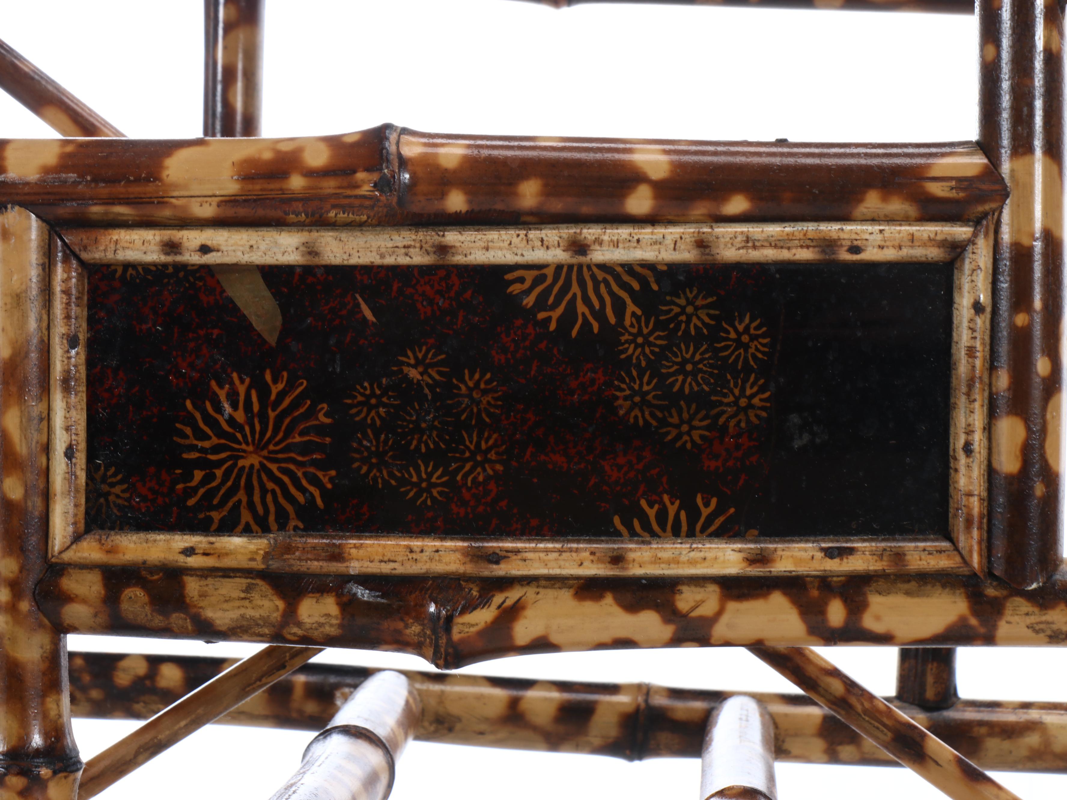 Lacquered Bamboo and Wicker Magazine Racks