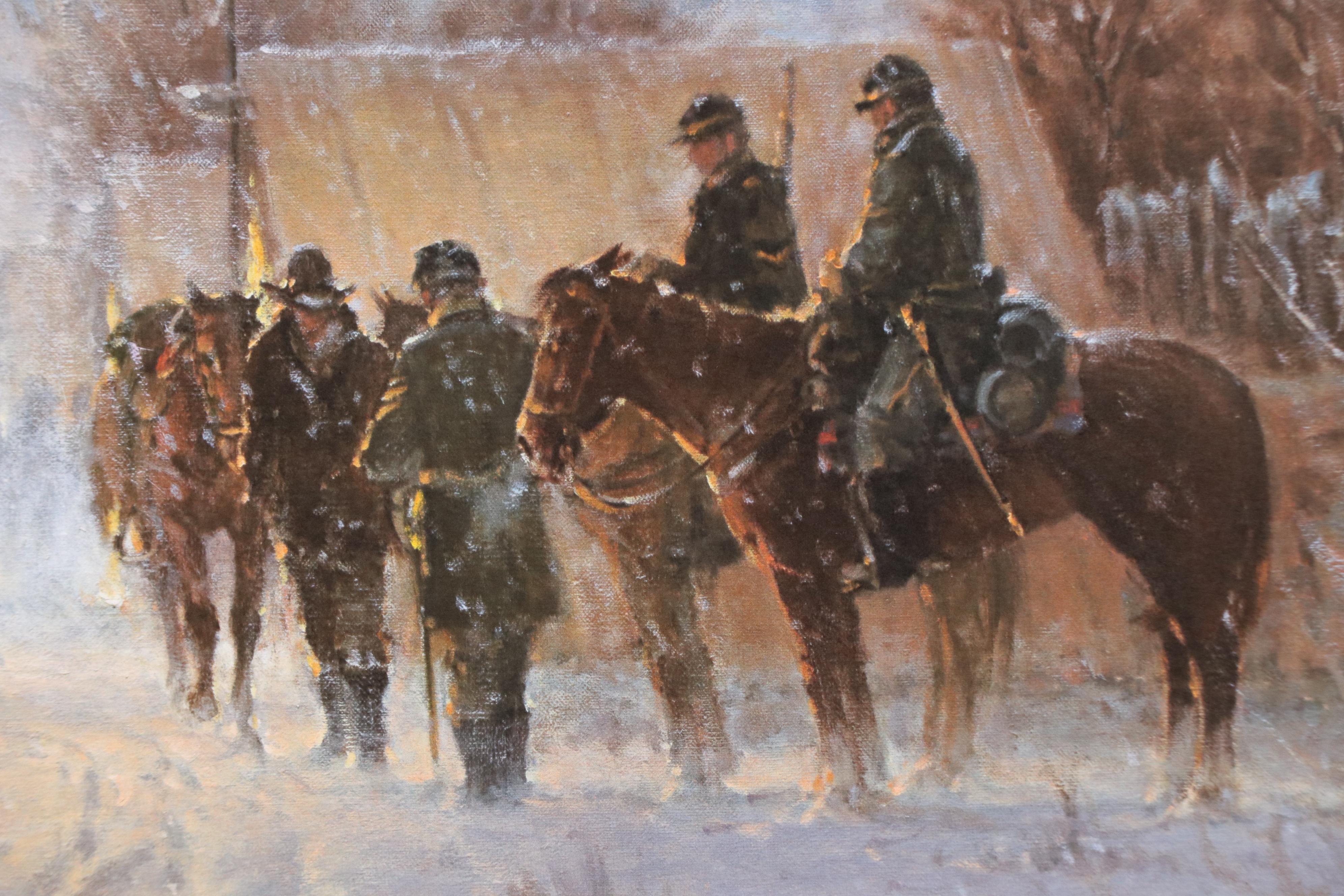 G. Harvey Civil War Offset Lithograph "Decisions at Dawn," 1993