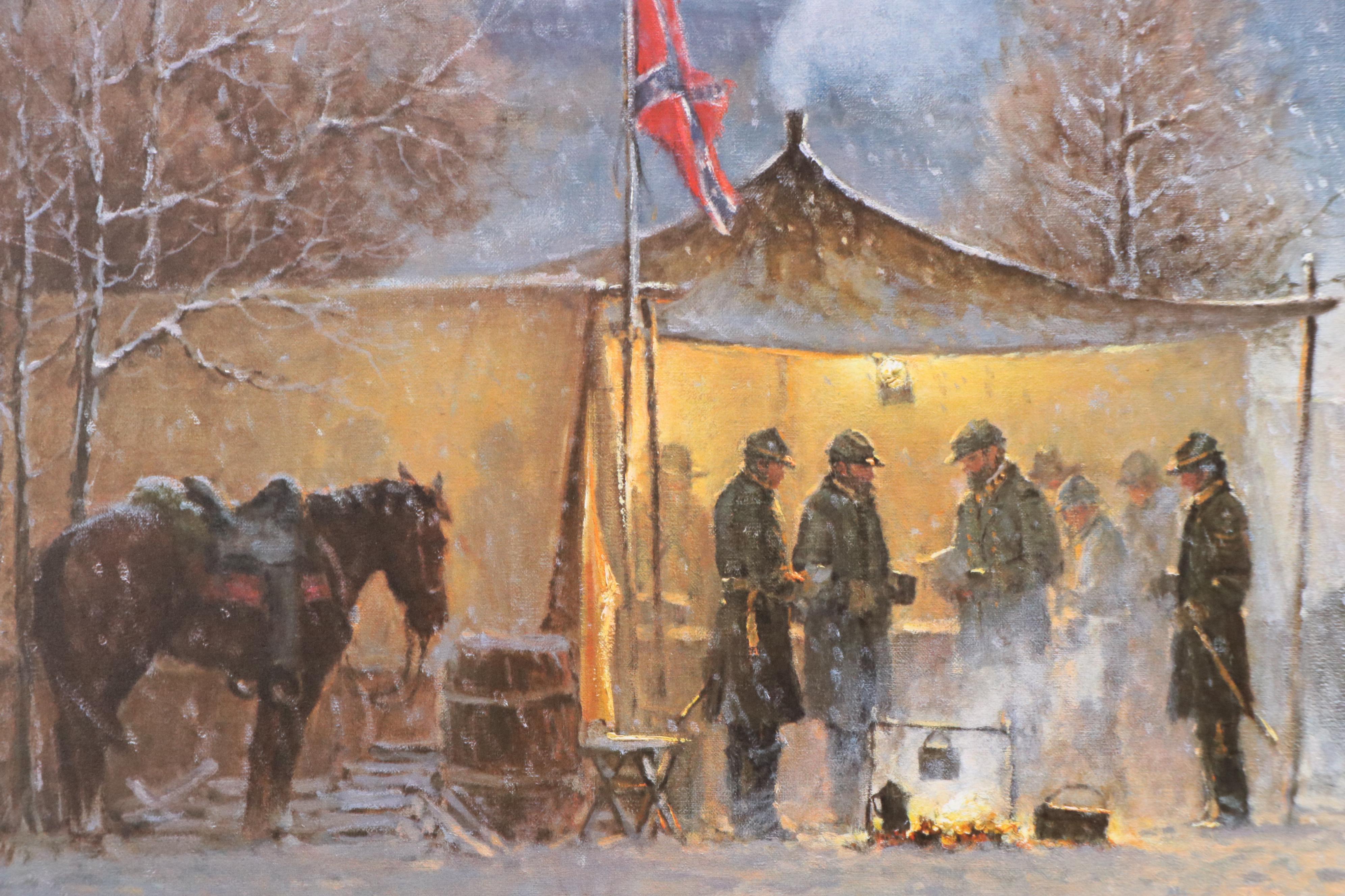 G. Harvey Civil War Offset Lithograph "Decisions at Dawn," 1993