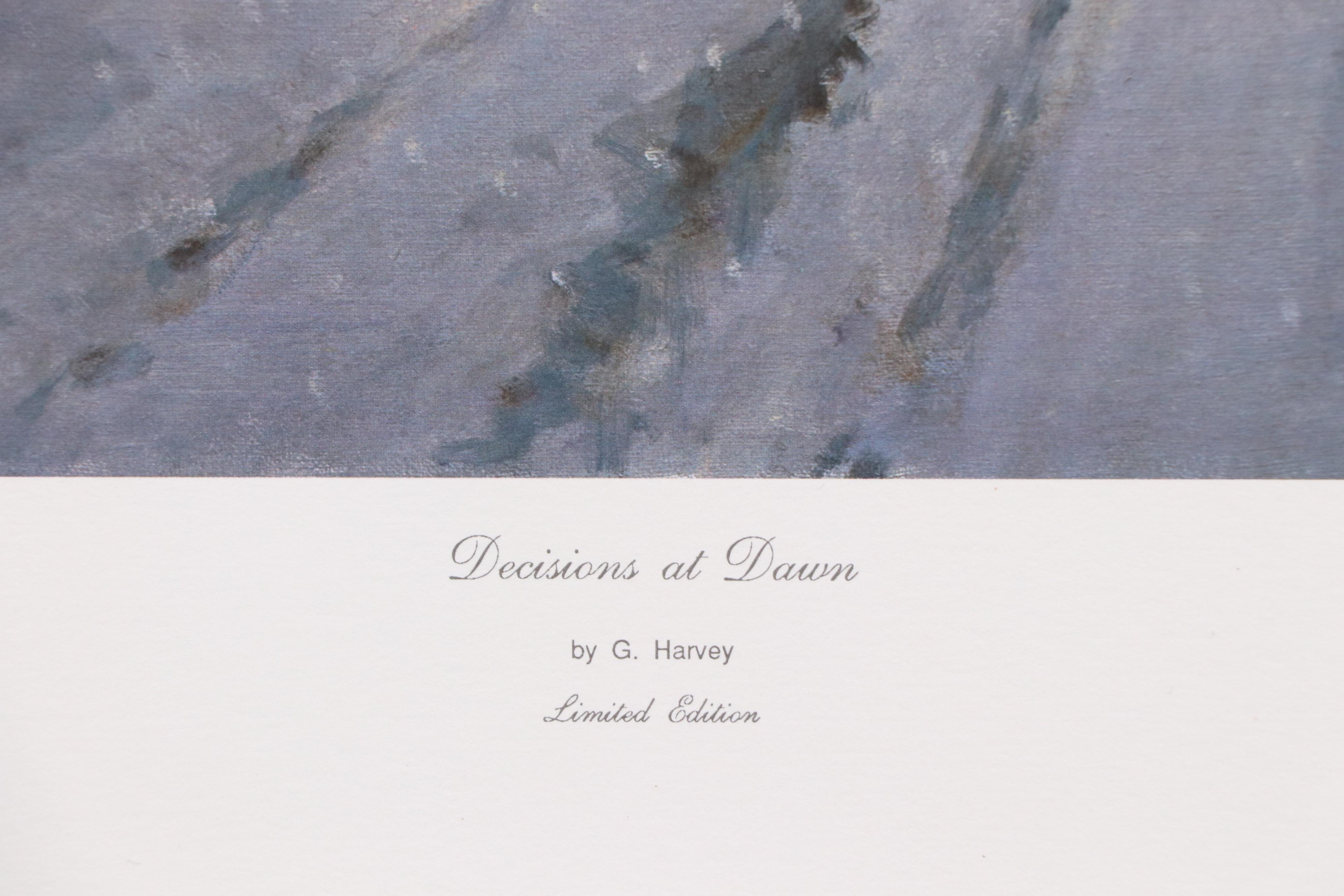 G. Harvey Civil War Offset Lithograph "Decisions at Dawn," 1993