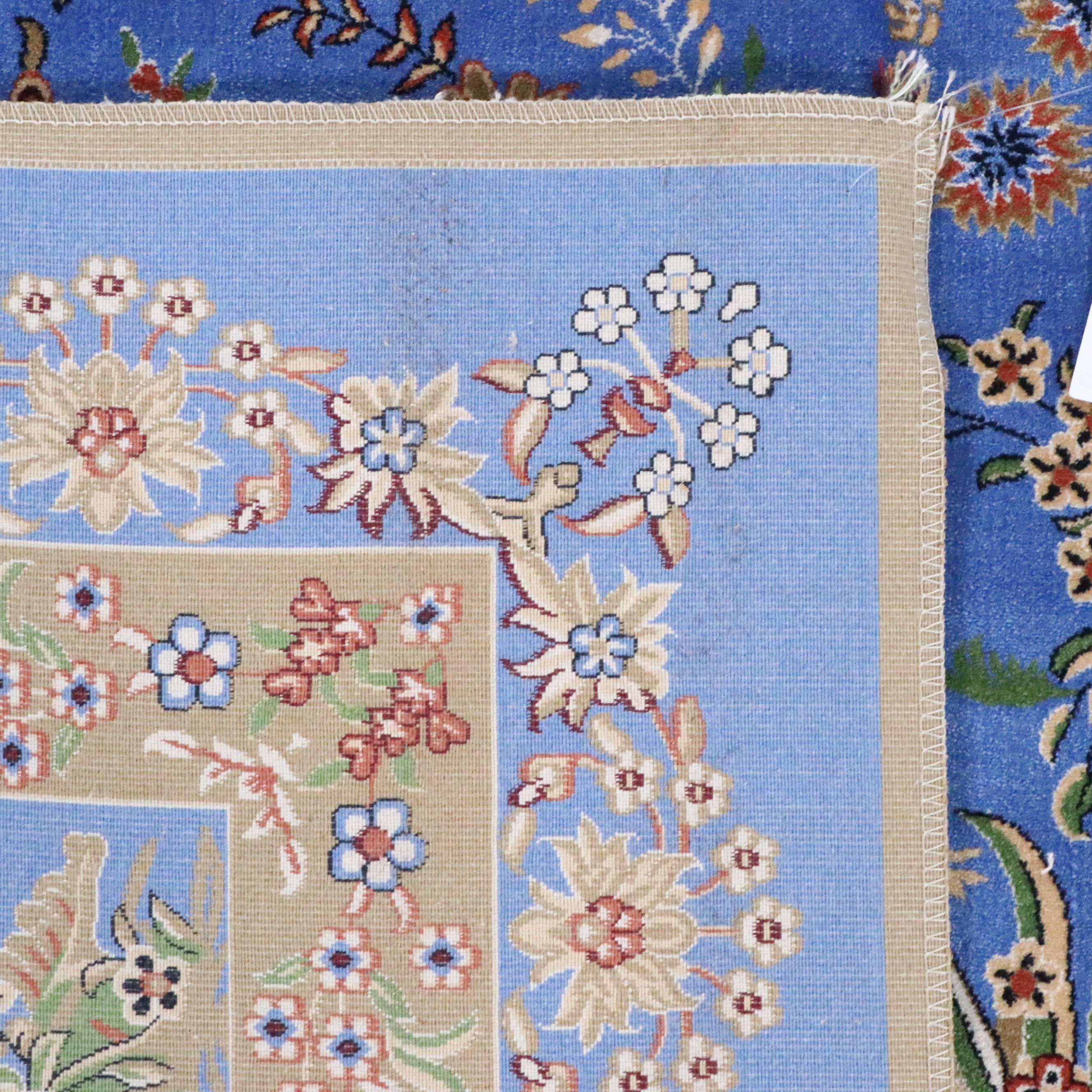 4' x 5'11 Machine Made Persian Style Pictorial Silk Area Rug