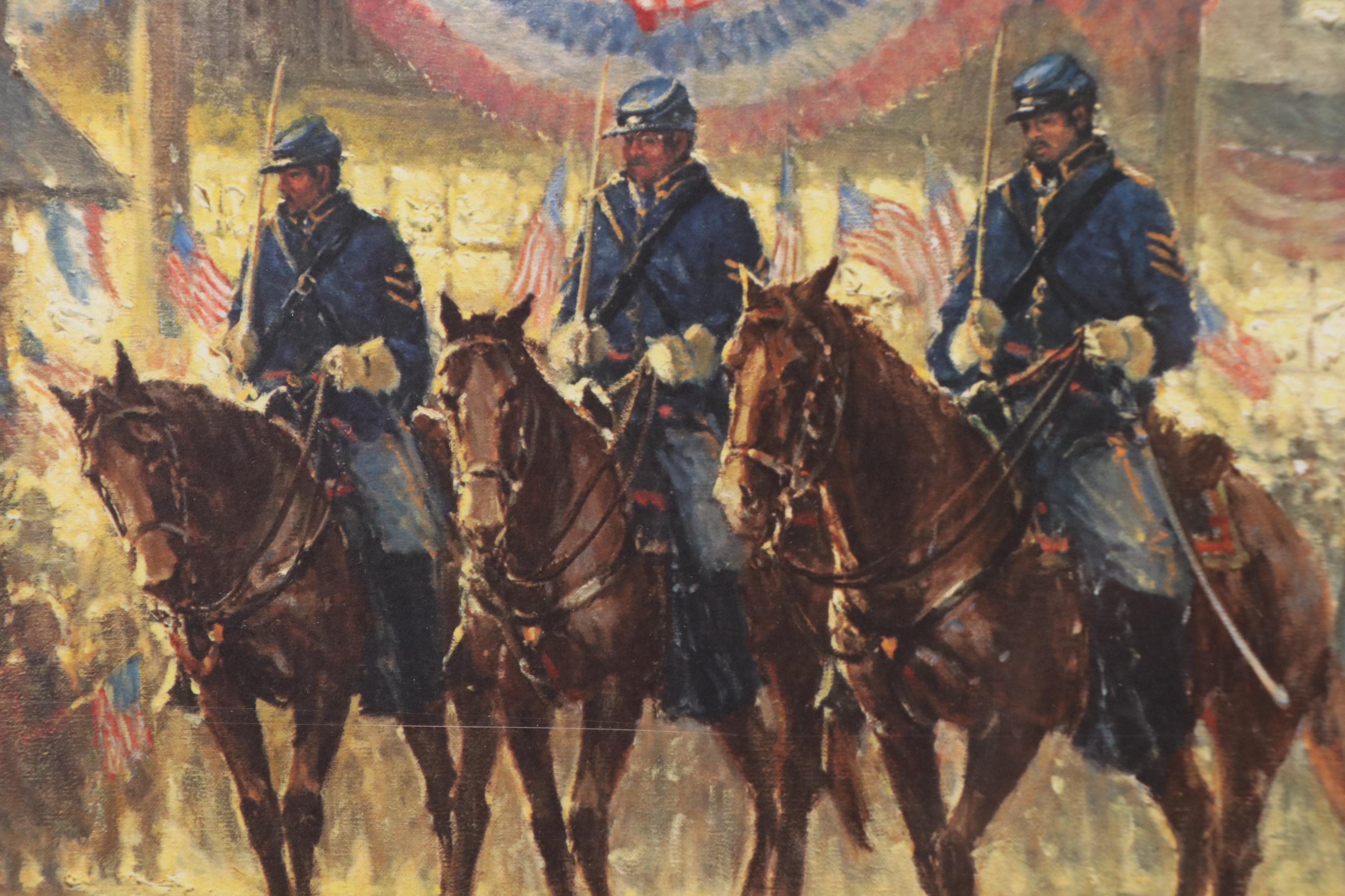 G. Harvey Civil War Offset Lithograph "Moment of Glory," 1991