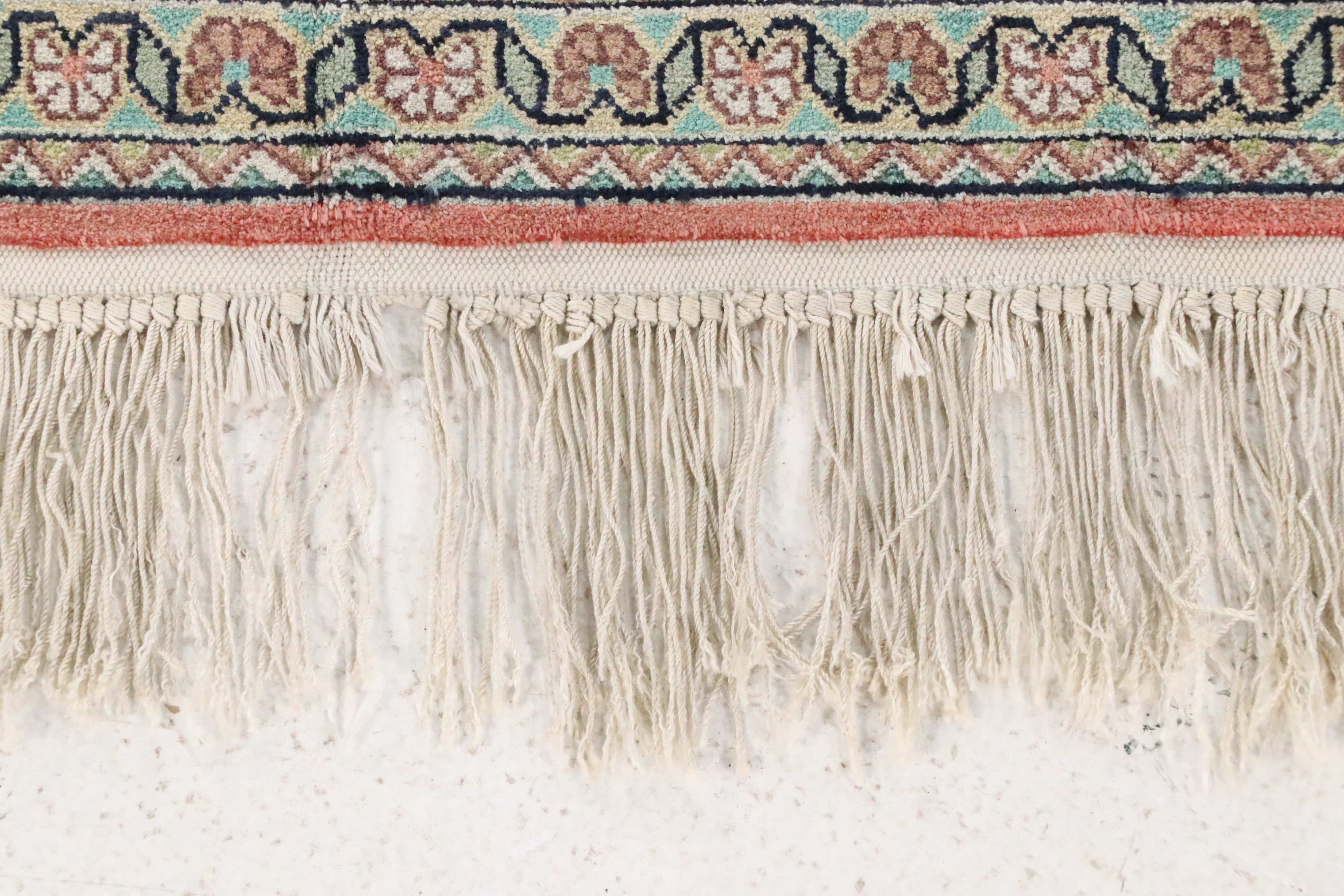 3'11 x 6'6 Hand-Knotted Persian Qom Silk Area Rug