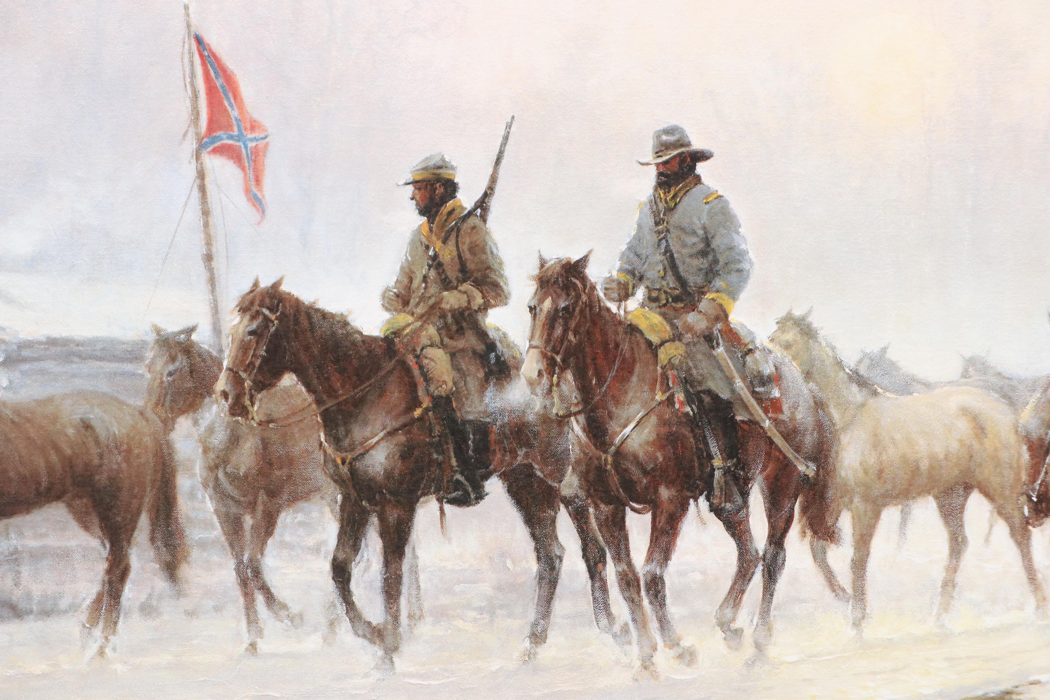 G. Harvey Civil War Offset Lithograph "Horses for the Confederacy," 1992