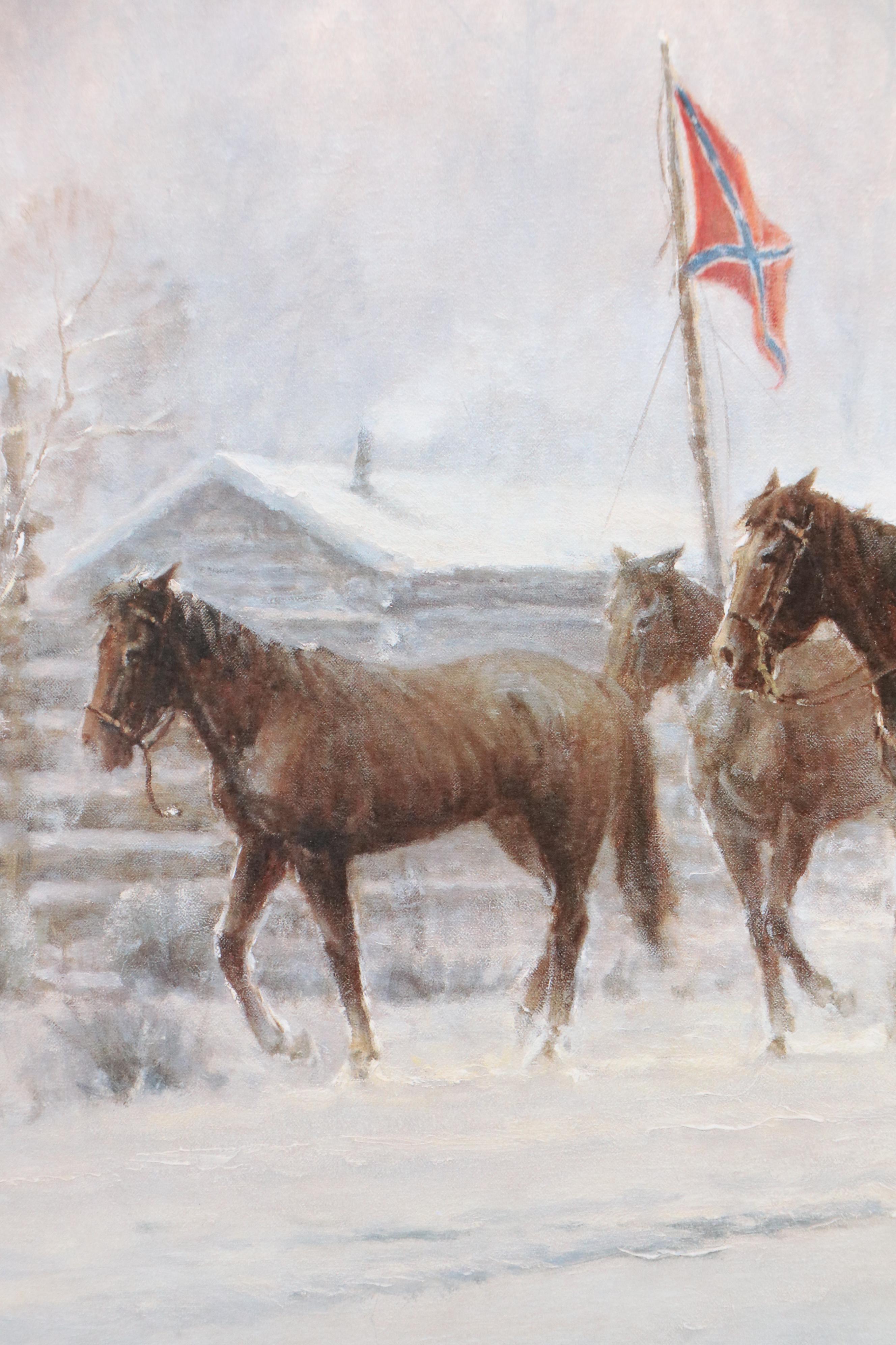 G. Harvey Civil War Offset Lithograph "Horses for the Confederacy," 1992