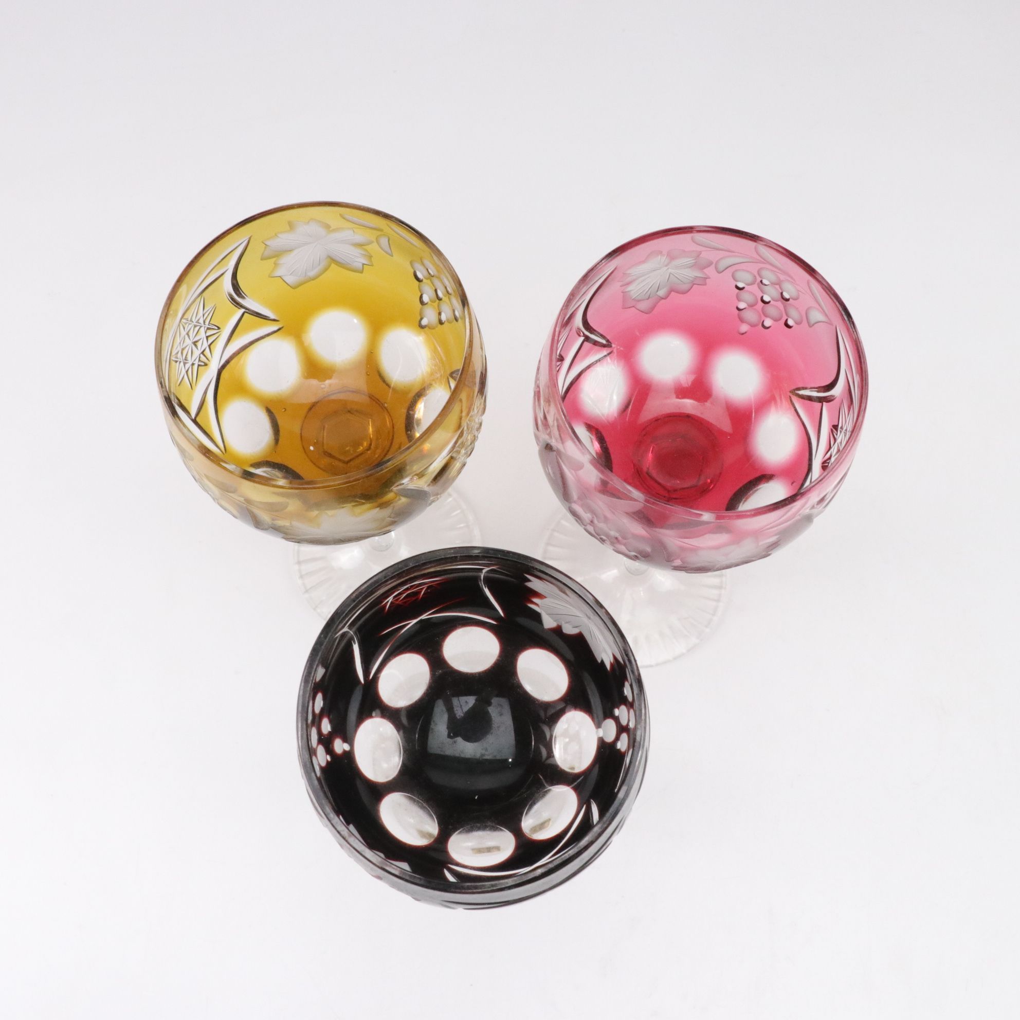 Six Anna Hutte German Lead Crystal Wine Hocks