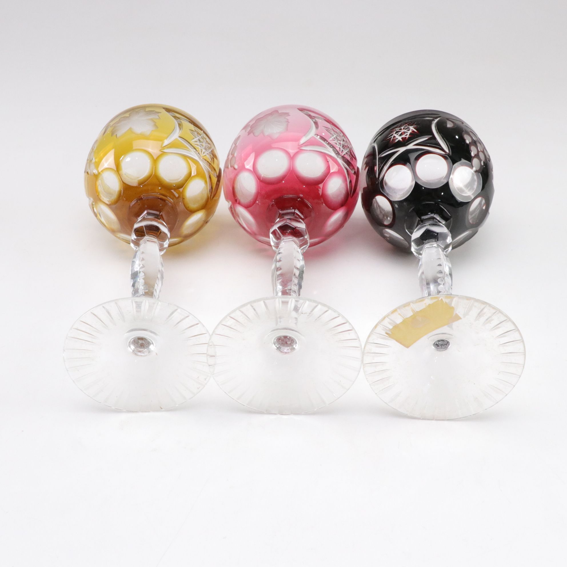 Six Anna Hutte German Lead Crystal Wine Hocks