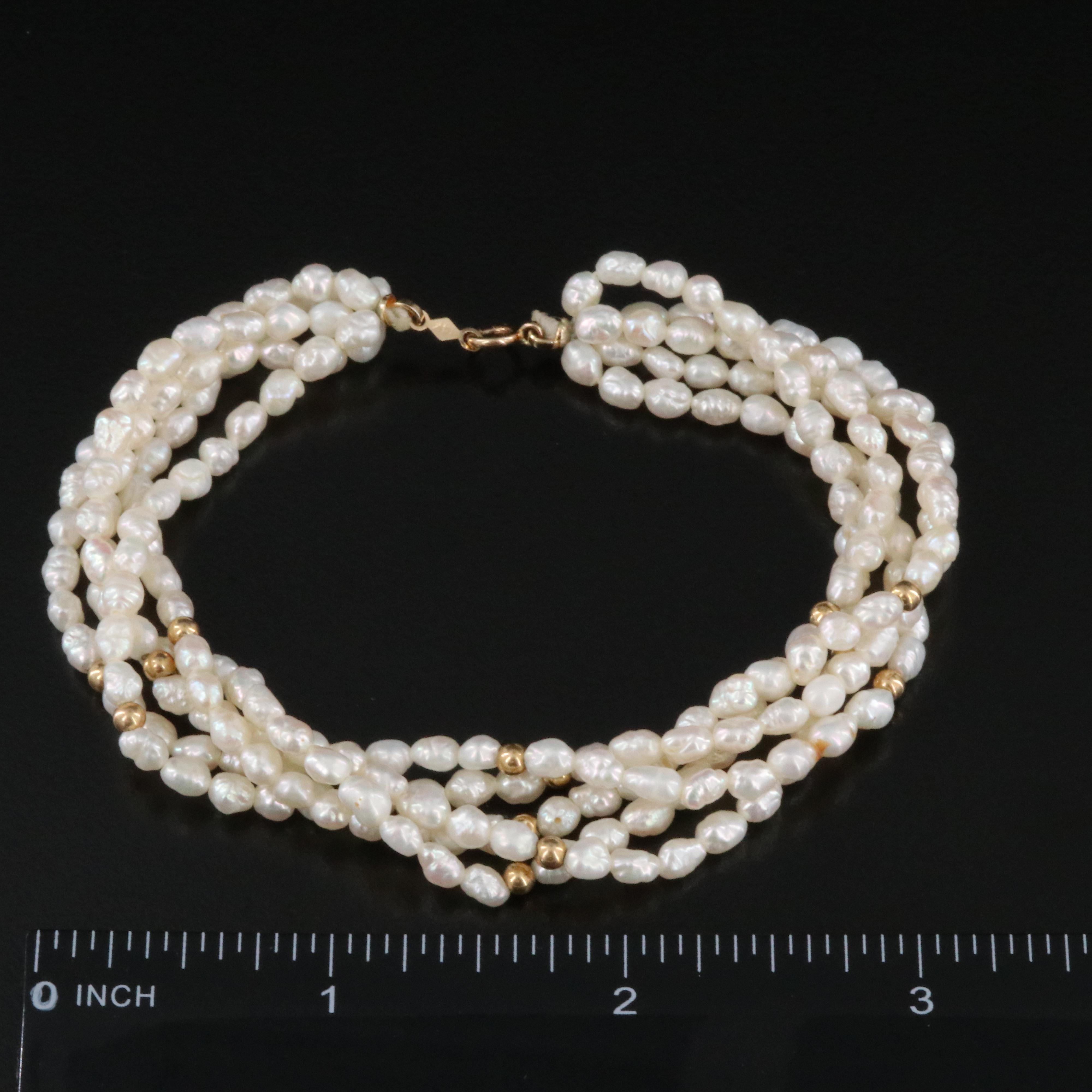 14K Pearl Torsade Bracelet