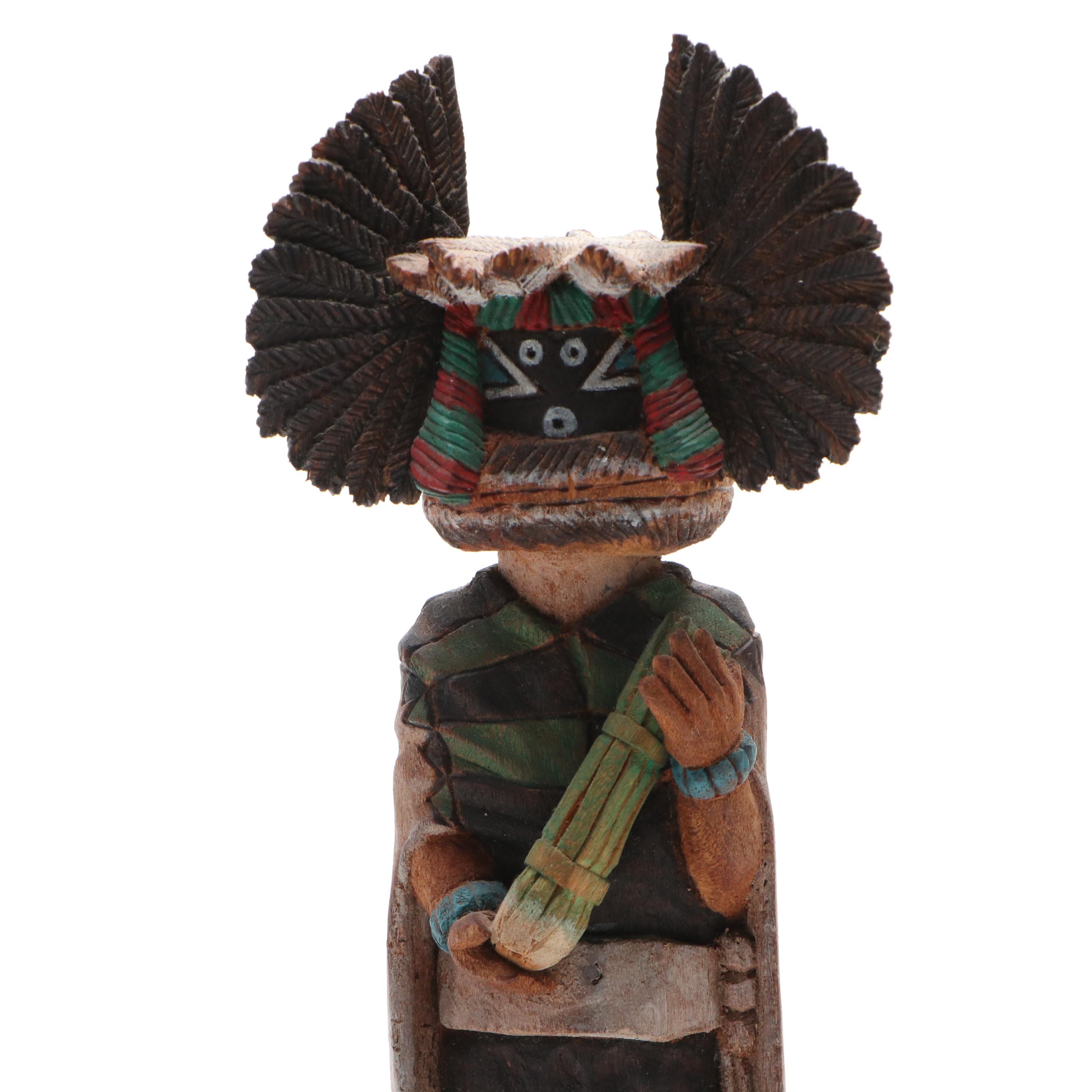 Fred Chapella Hopi "Crow Mother" Carved Wood Kachina Doll