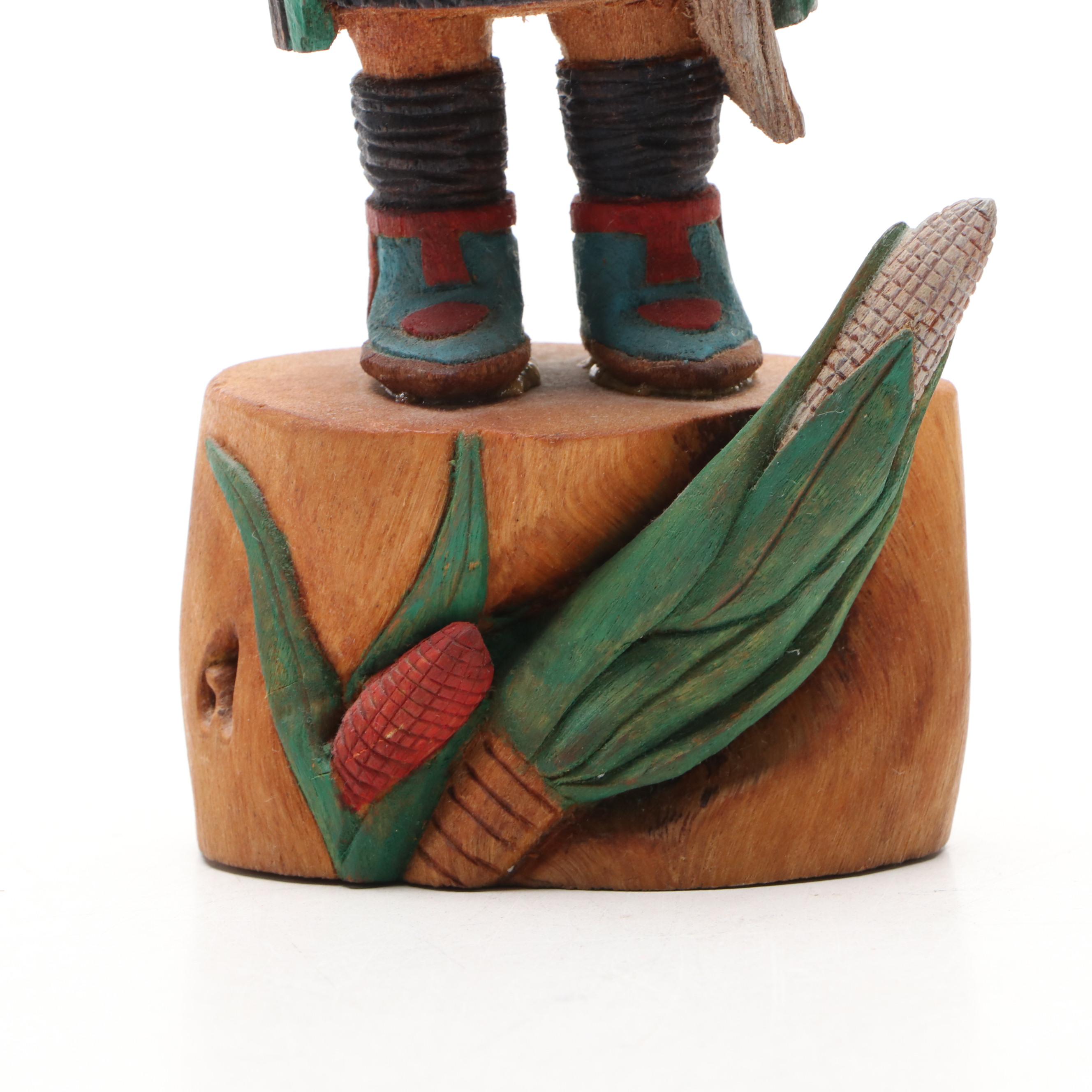 Fred Chapella Hopi "Crow Mother" Carved Wood Kachina Doll