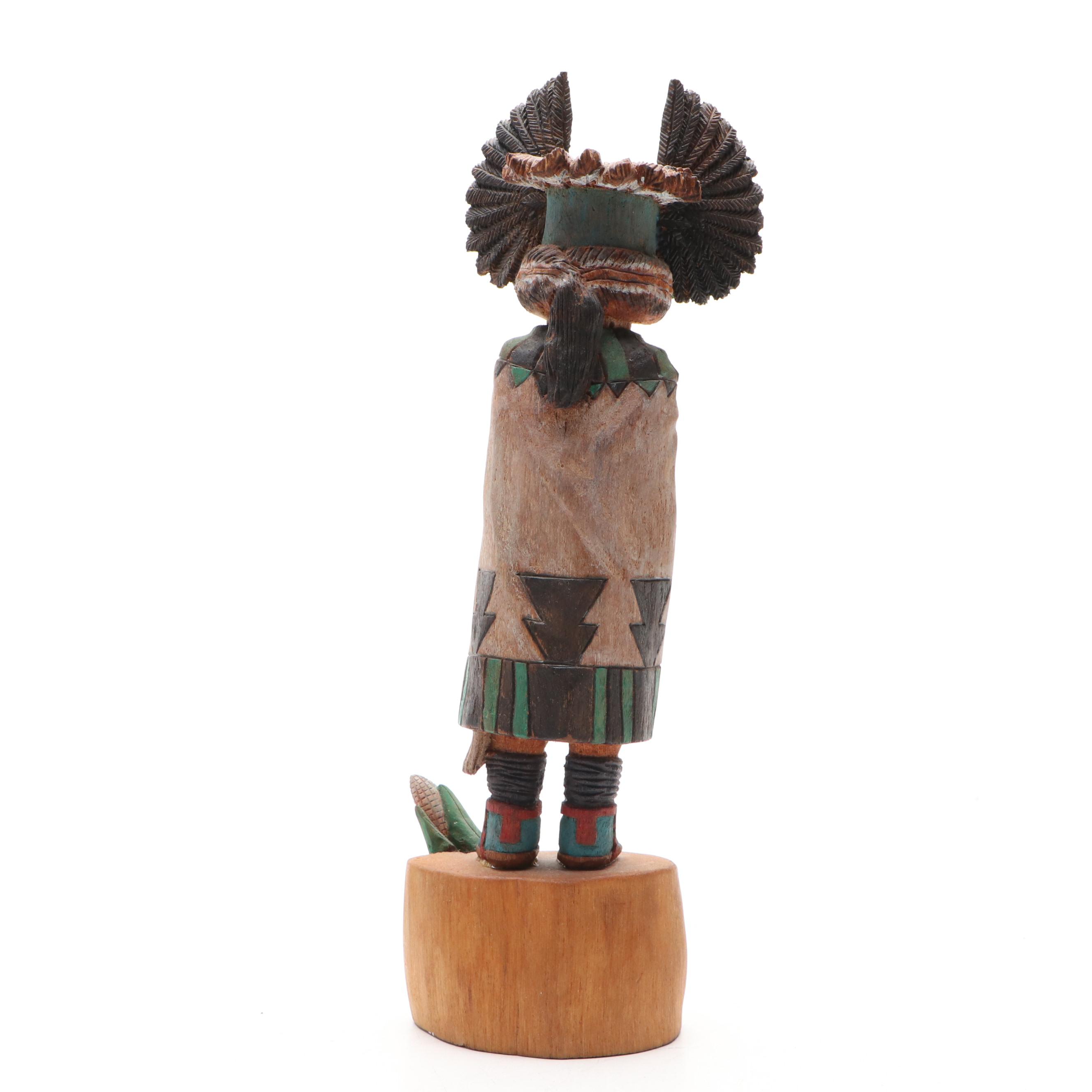Fred Chapella Hopi "Crow Mother" Carved Wood Kachina Doll