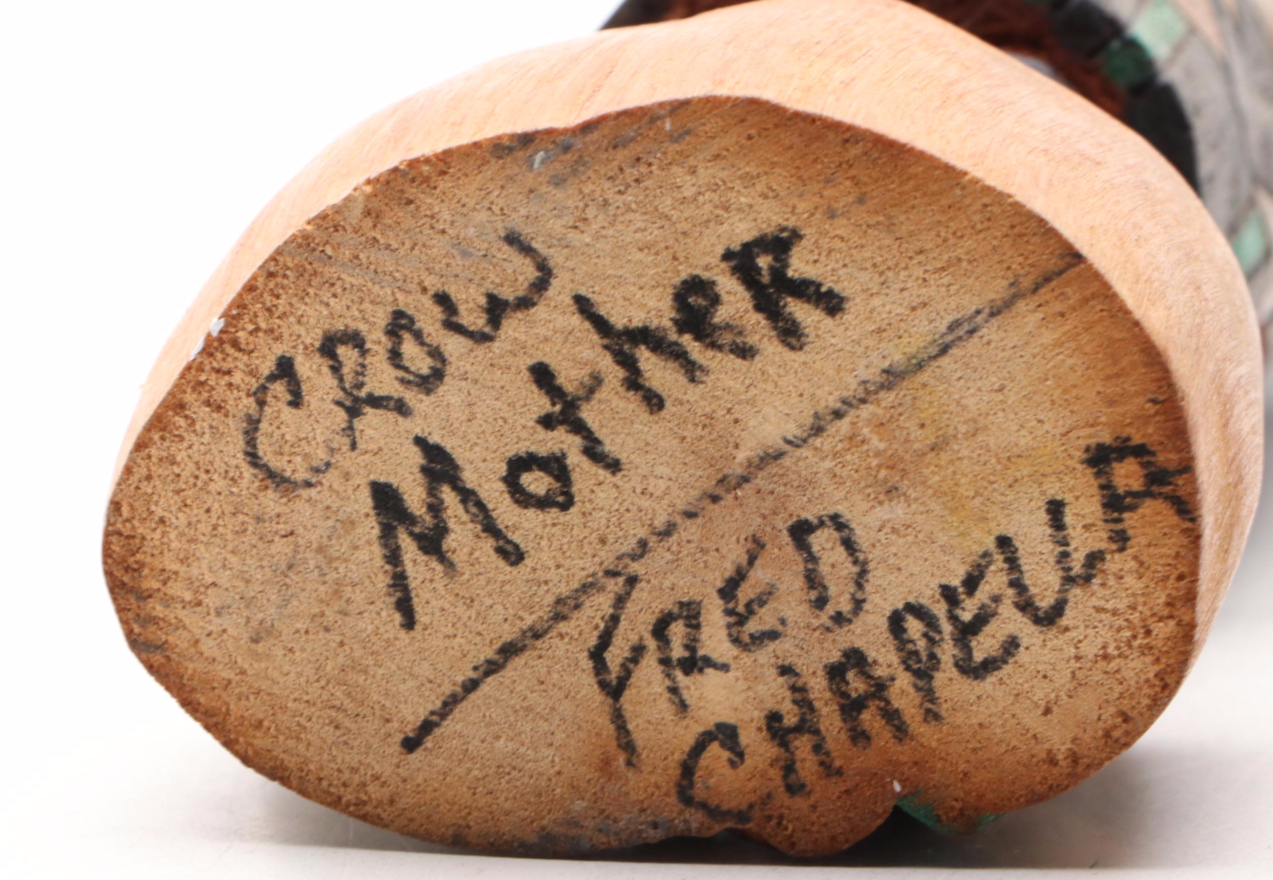 Fred Chapella Hopi "Crow Mother" Carved Wood Kachina Doll
