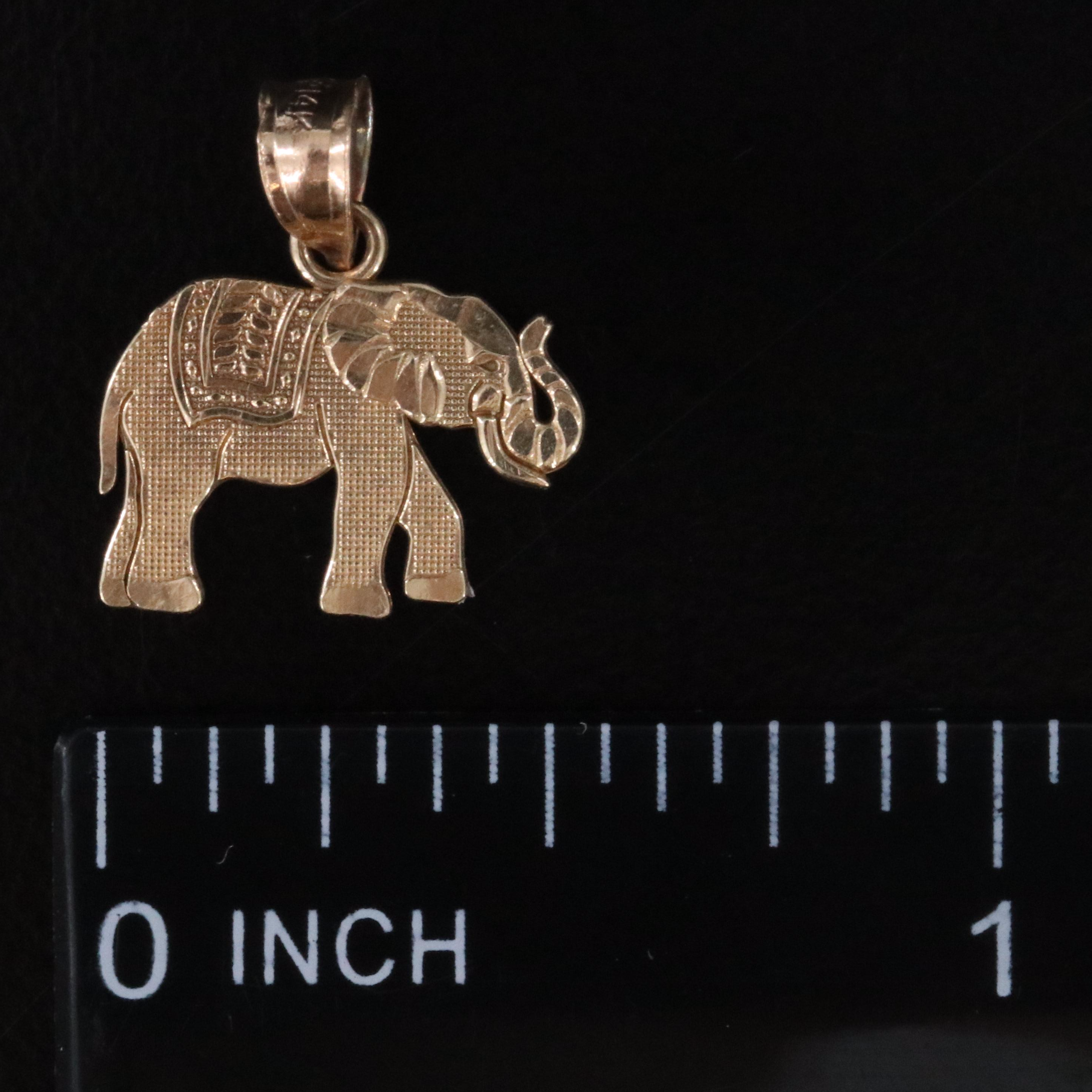 14K Elephant Pendant