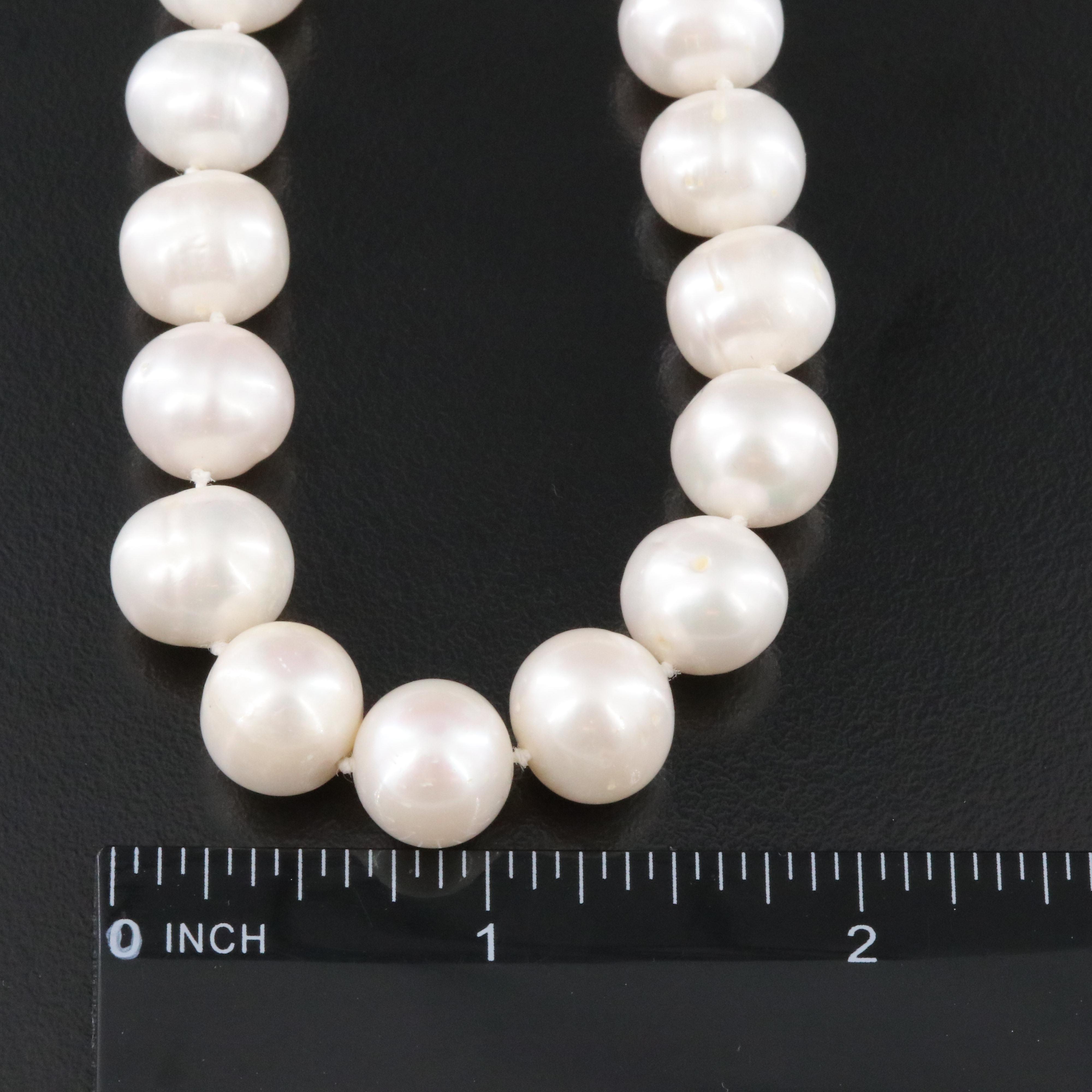 Pearl Necklace with Sterling Clasp