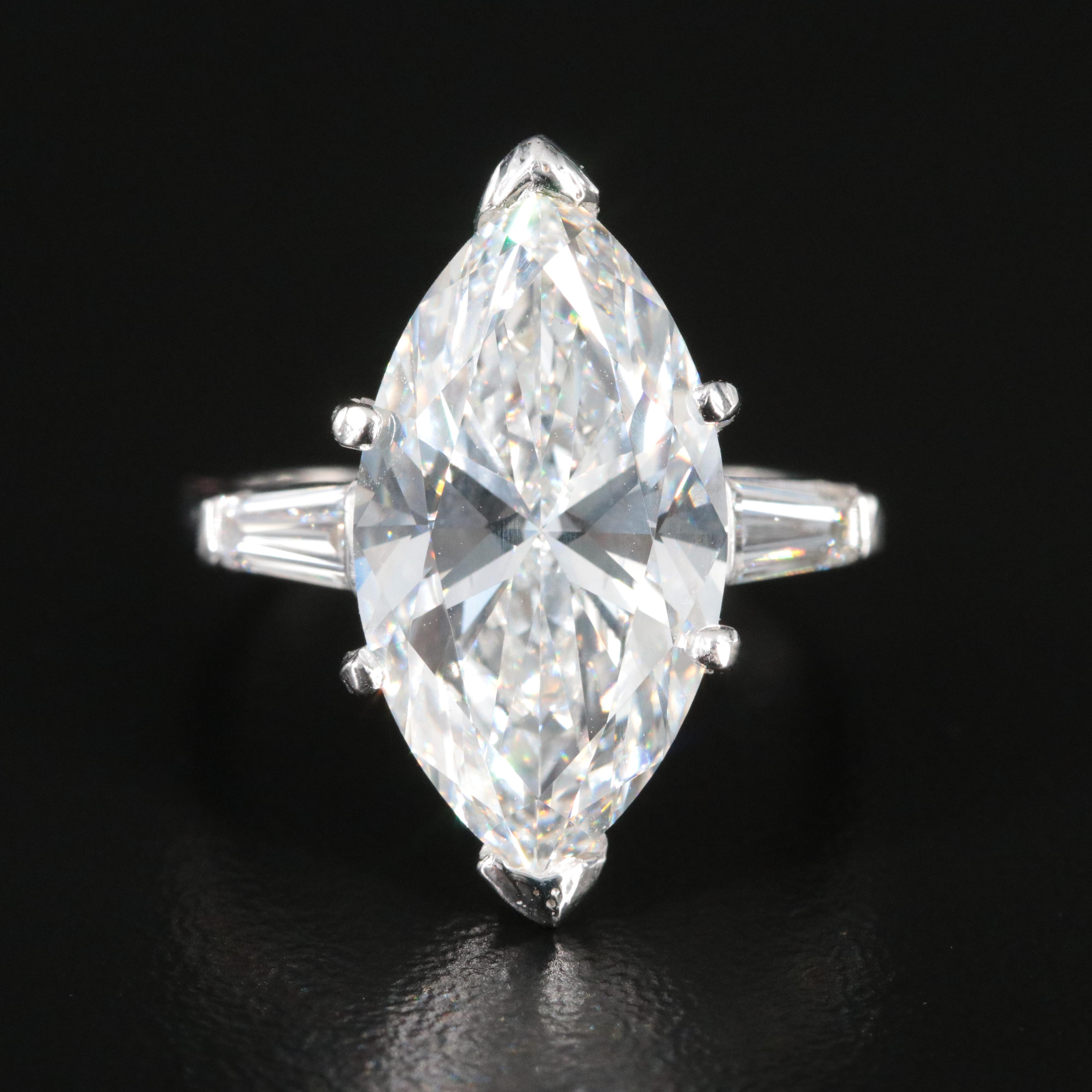 Platinum 7.59 CTW Lab Grown Diamond Ring with IGI Report