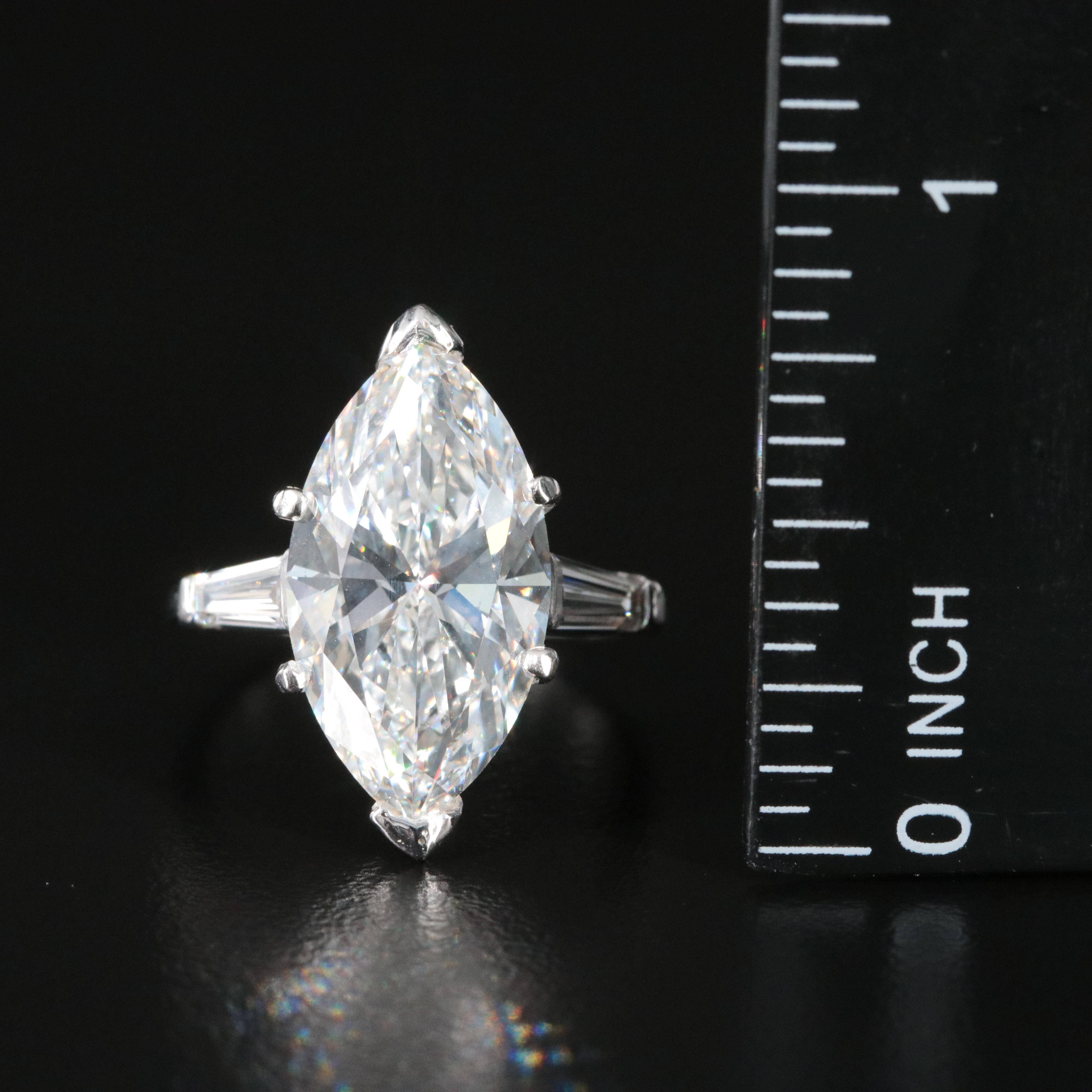Platinum 7.59 CTW Lab Grown Diamond Ring with IGI Report