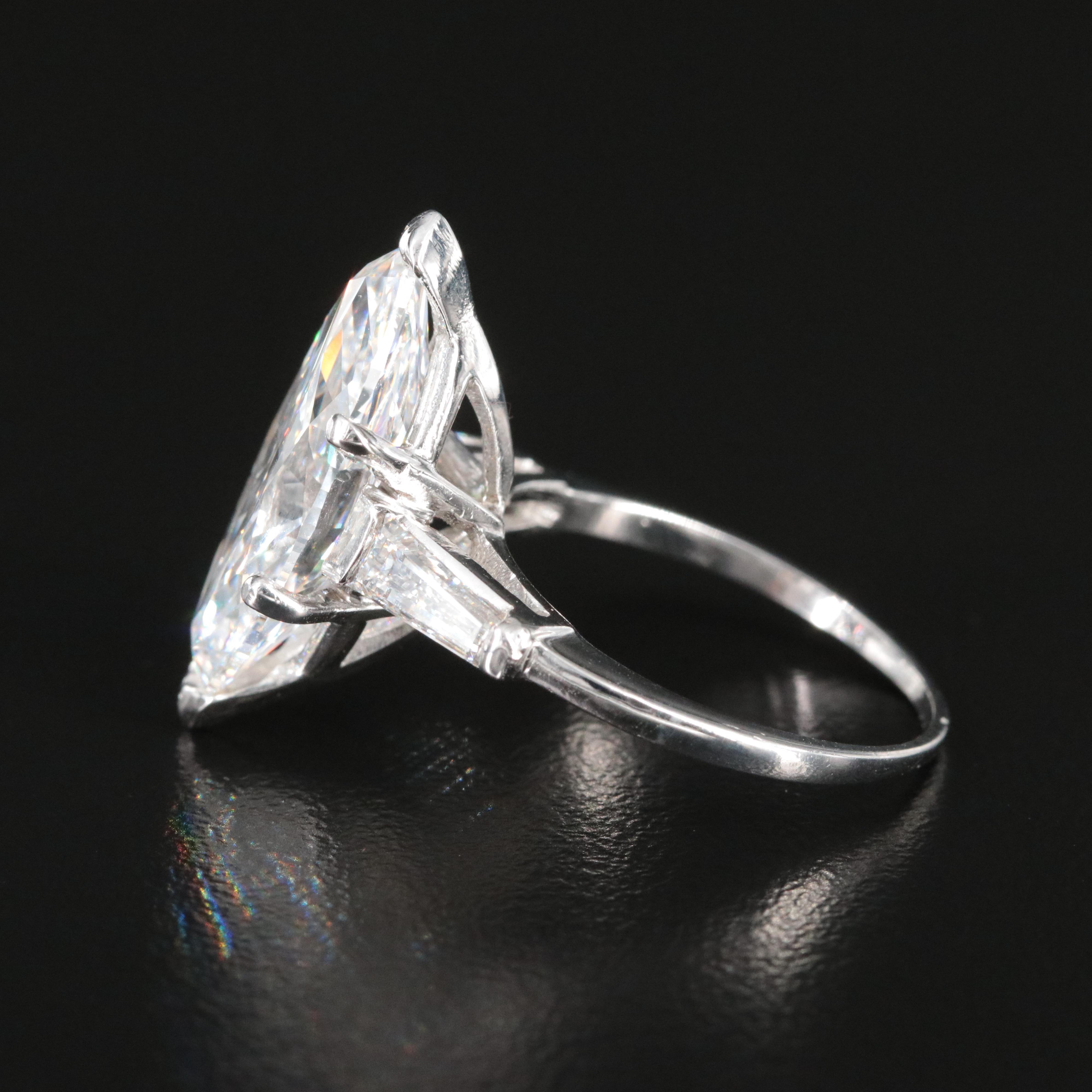 Platinum 7.59 CTW Lab Grown Diamond Ring with IGI Report