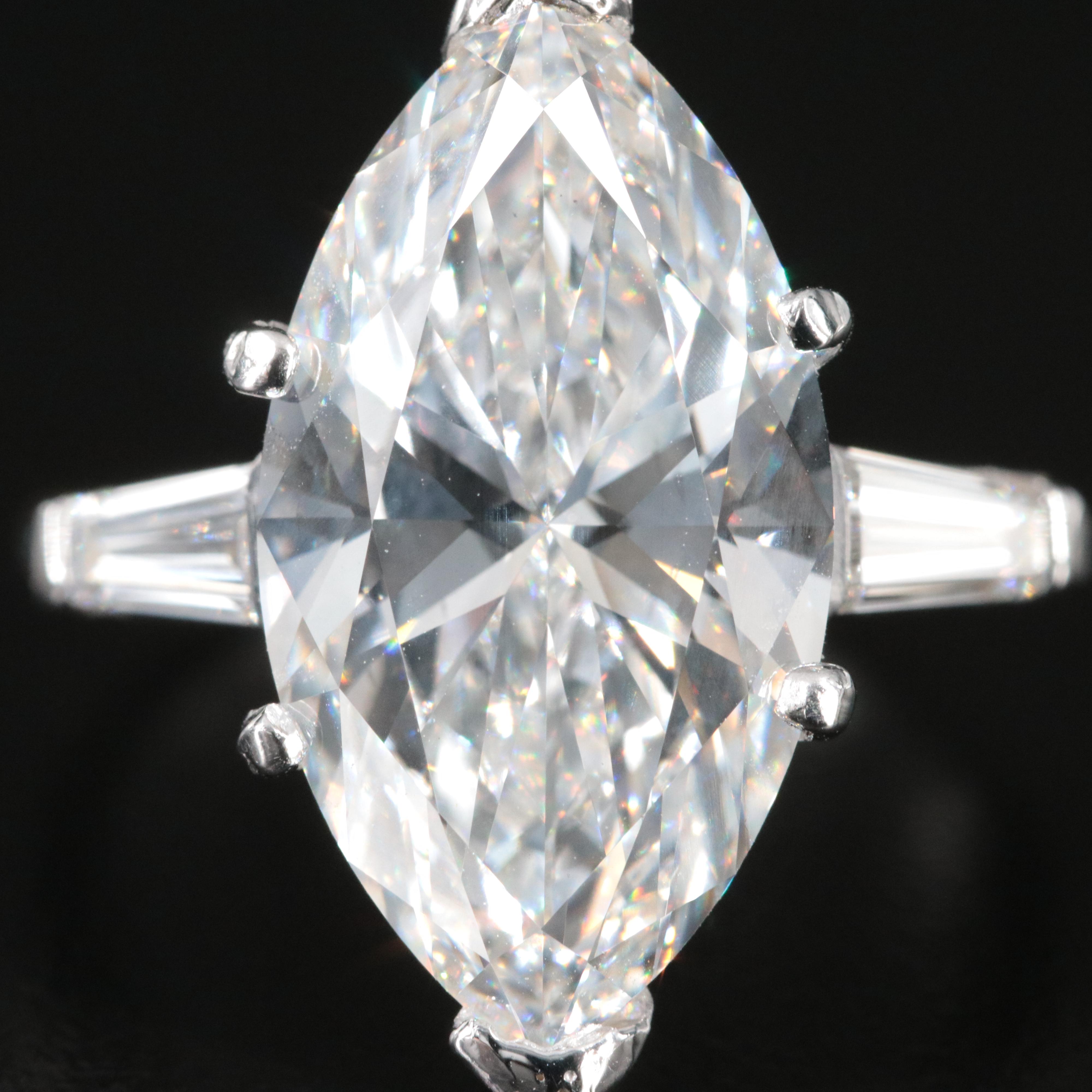 Platinum 7.59 CTW Lab Grown Diamond Ring with IGI Report