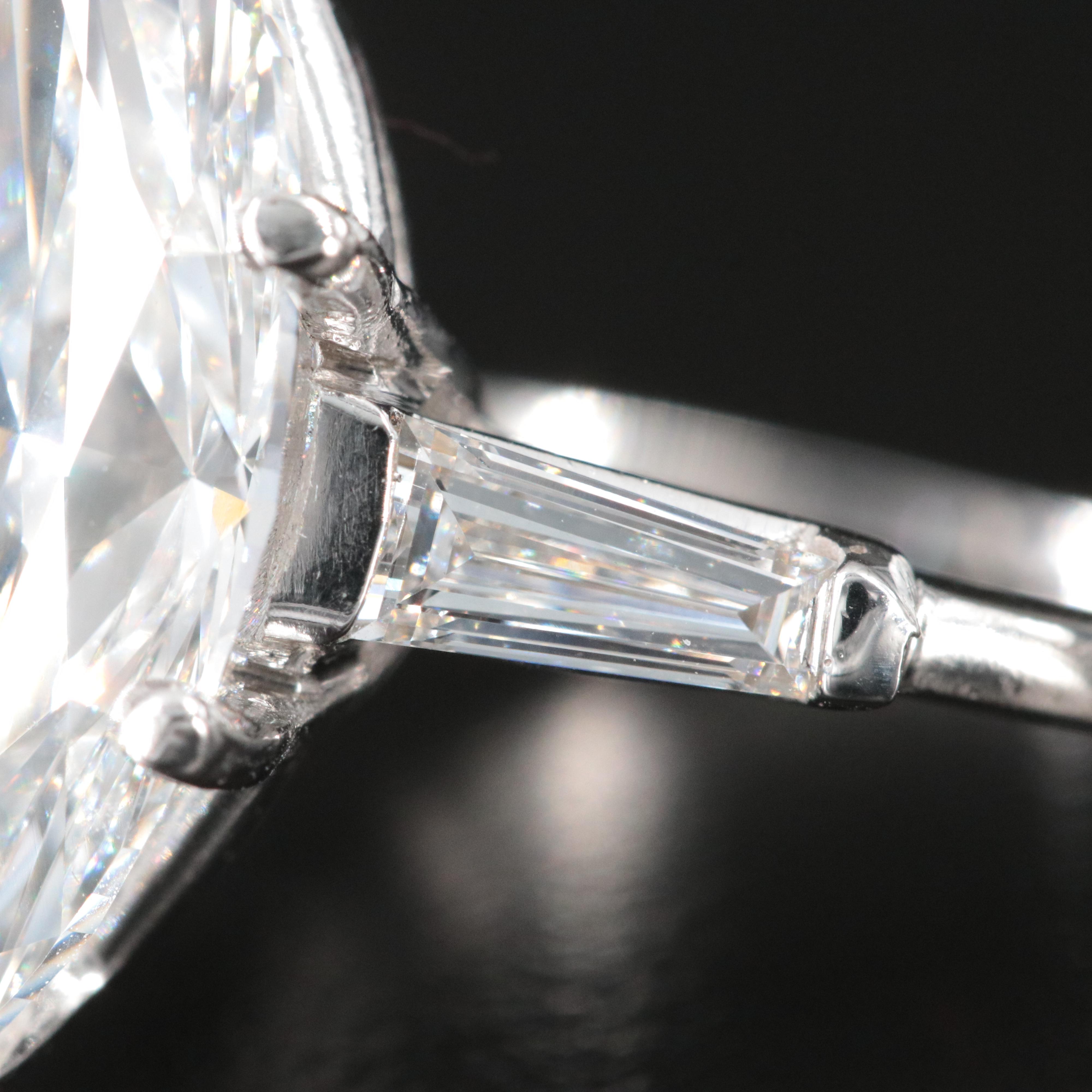 Platinum 7.59 CTW Lab Grown Diamond Ring with IGI Report